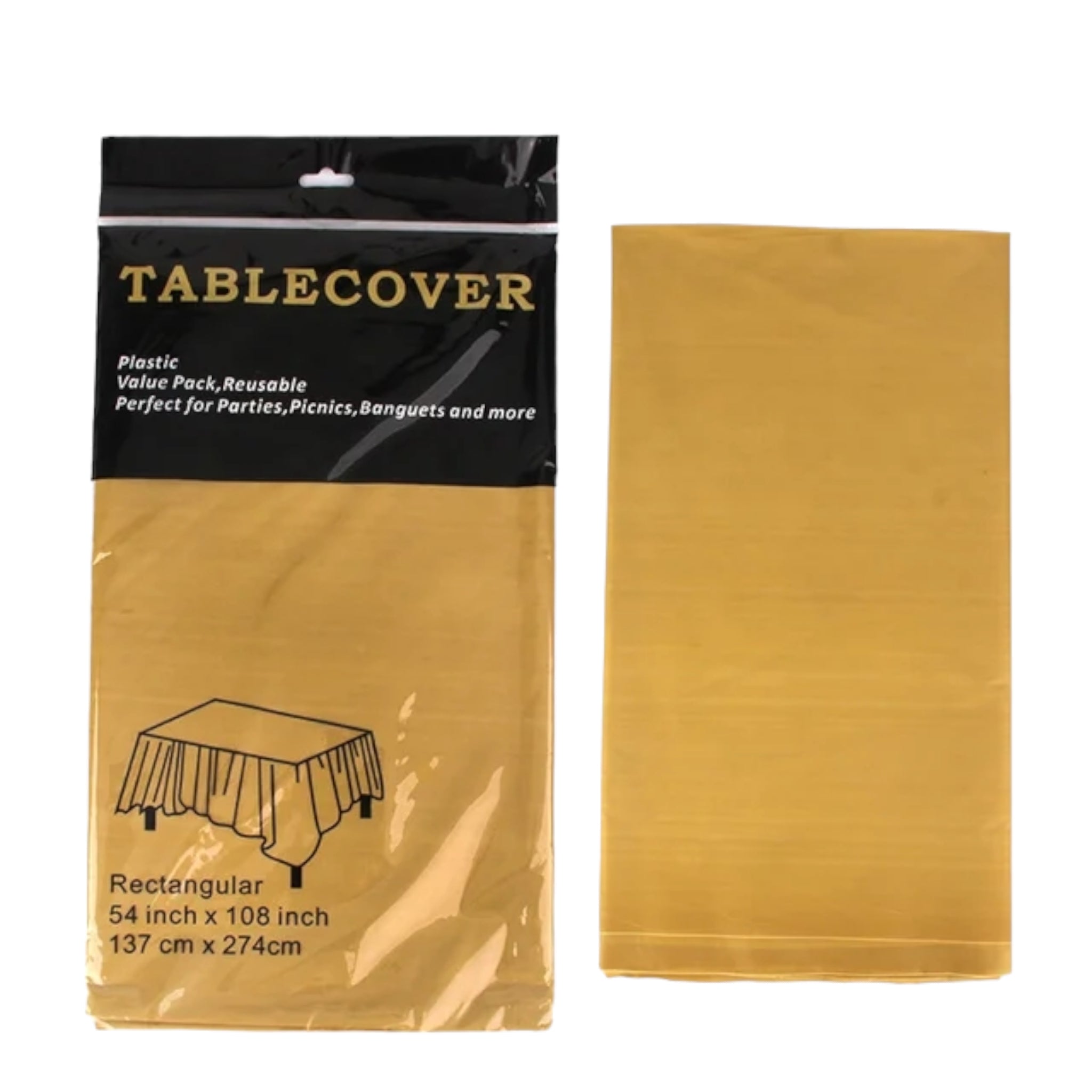 Plastic Table Cover 137x183cm 1pc