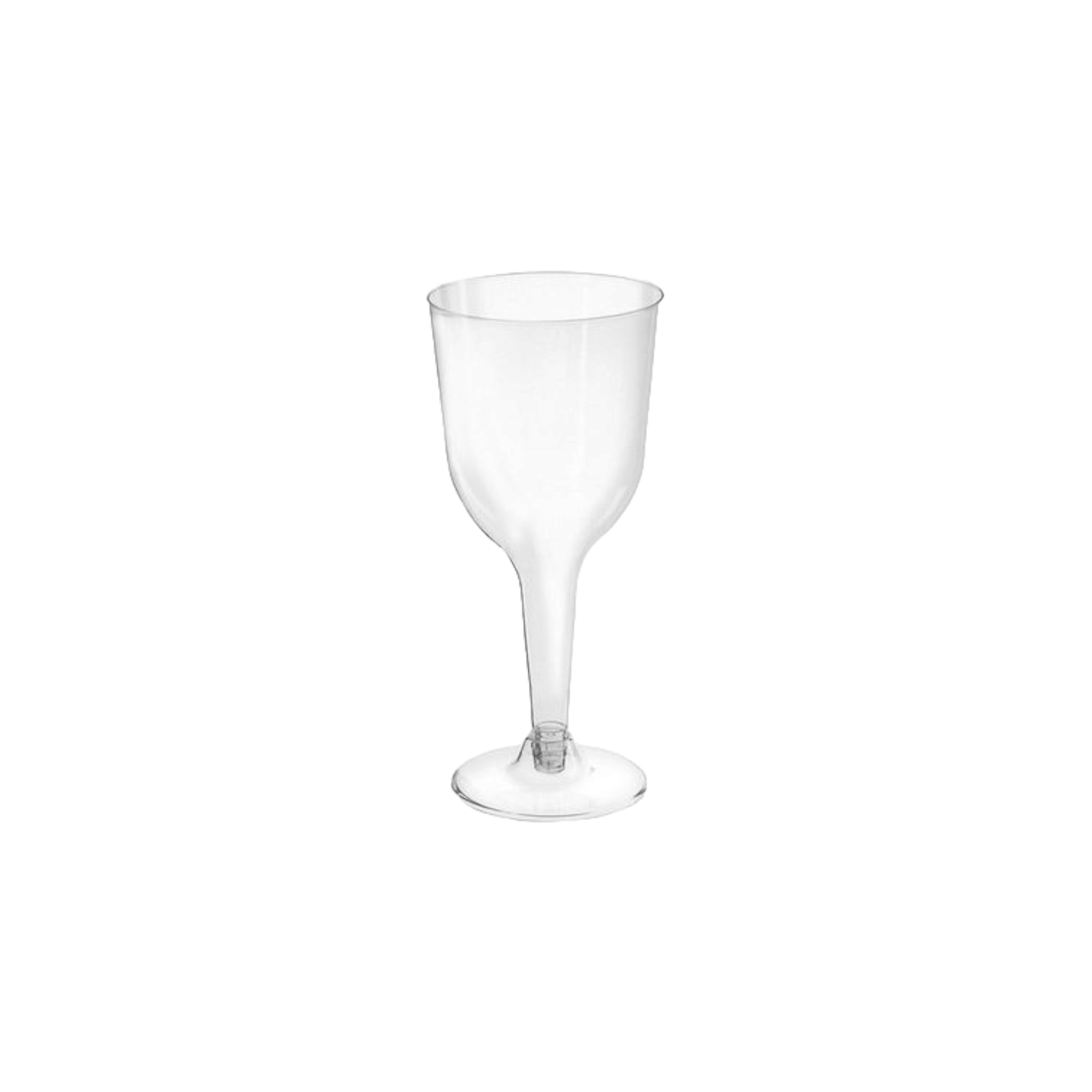 Fluted Cocktail Picnic Plastic Glass 300ml Stemmed with Detachable Base 10pack