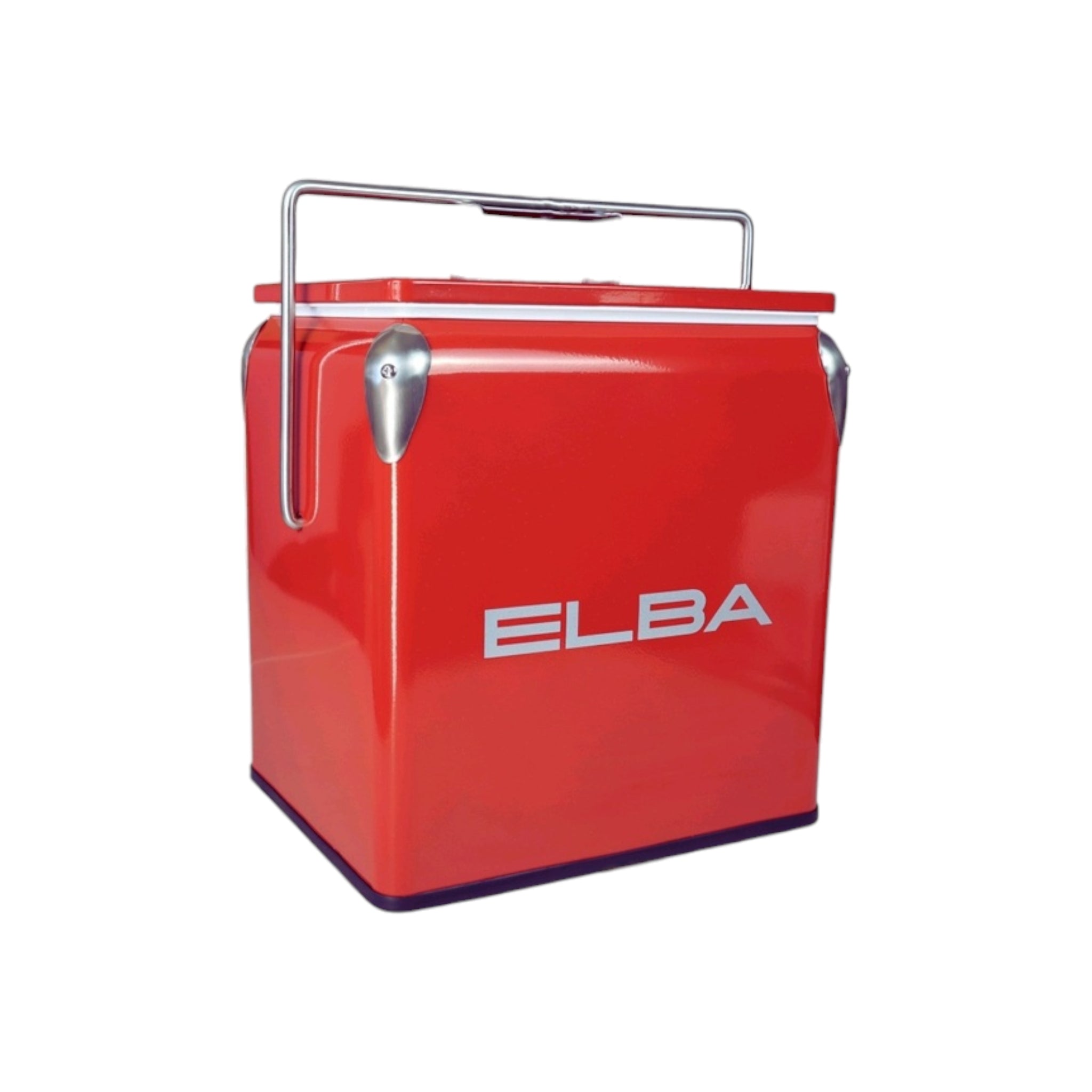 ELBA Chill Anywhere 13L Retro Metal Cooler Box with Handle & Lid