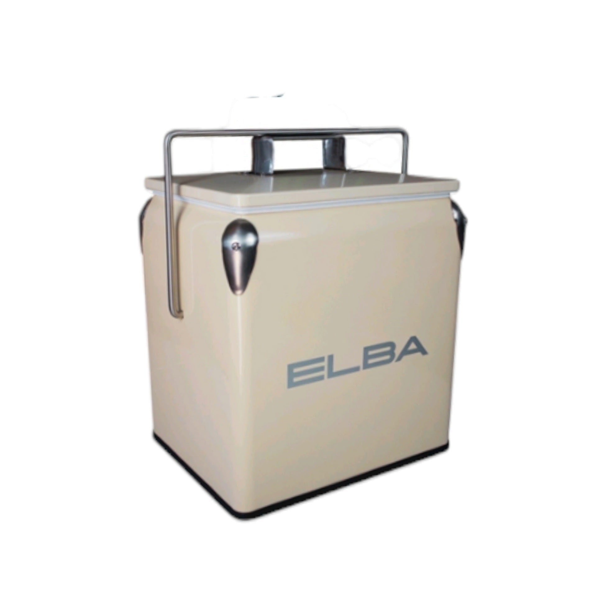 ELBA Chill Anywhere 13L Retro Metal Cooler Box with Handle & Lid