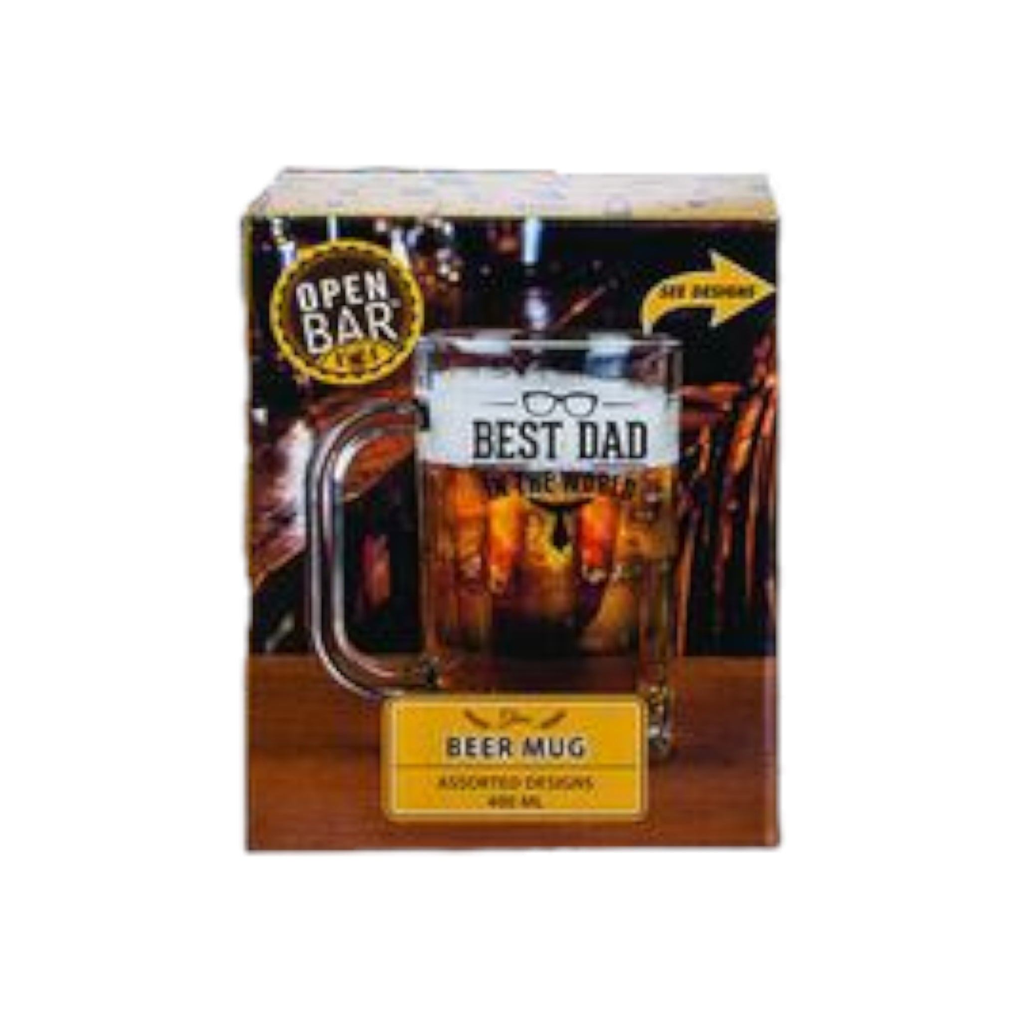 Open Bar Glass Tumbler 400ml Best Dad 400ml 1pc in Gift Box