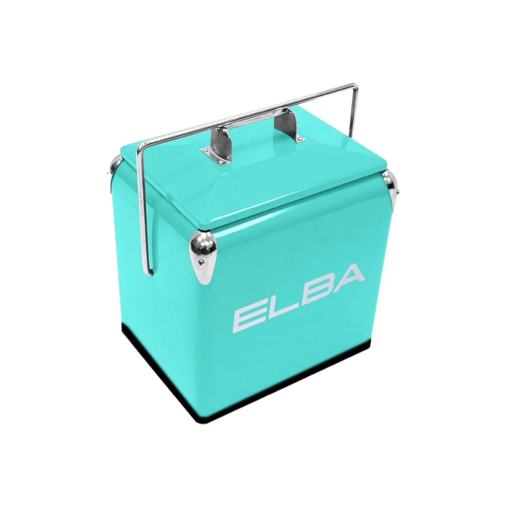 ELBA Chill Anywhere 13L Retro Metal Cooler Box with Handle & Lid