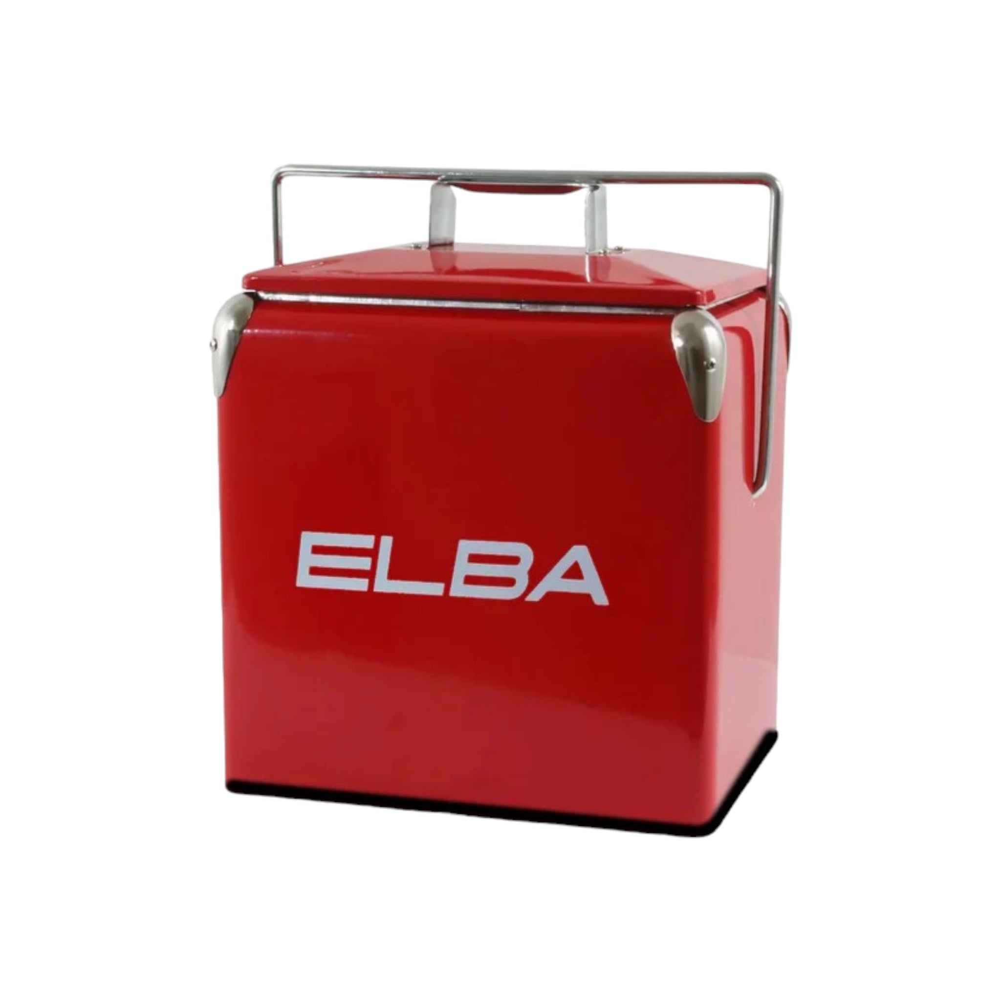 ELBA Chill Anywhere 13L Retro Metal Cooler Box with Handle & Lid