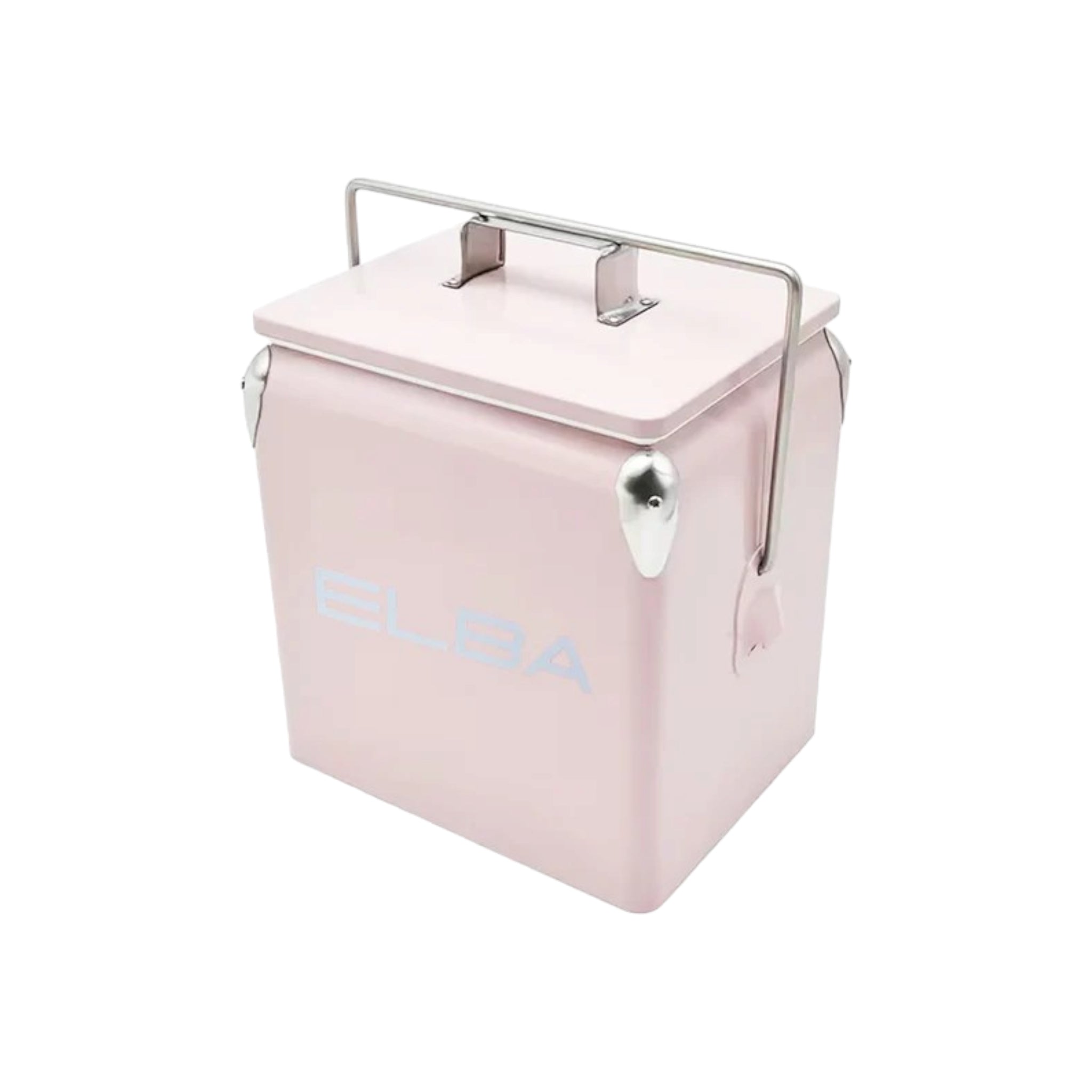 ELBA Chill Anywhere 13L Retro Metal Cooler Box with Handle & Lid