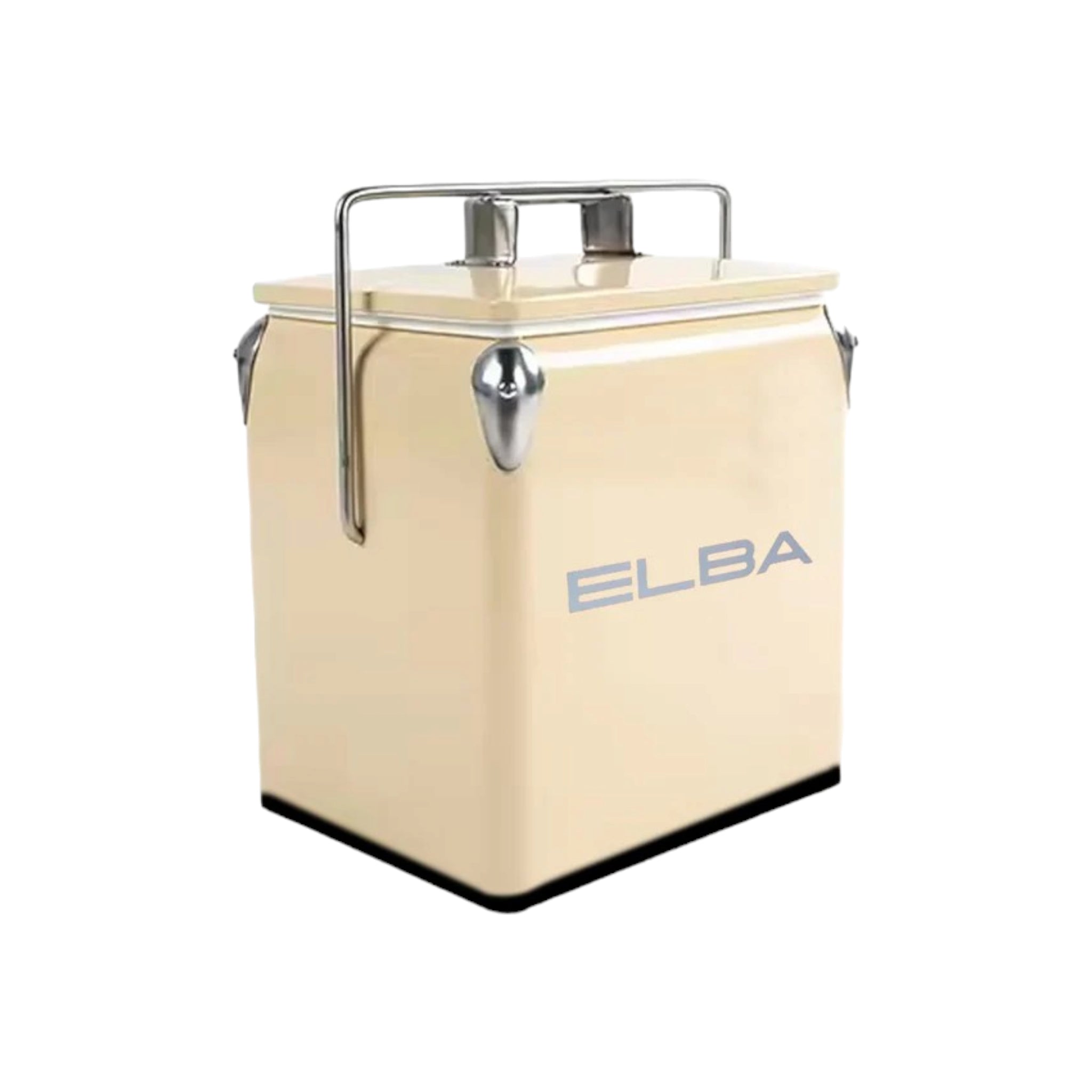 ELBA Chill Anywhere 13L Retro Metal Cooler Box with Handle & Lid