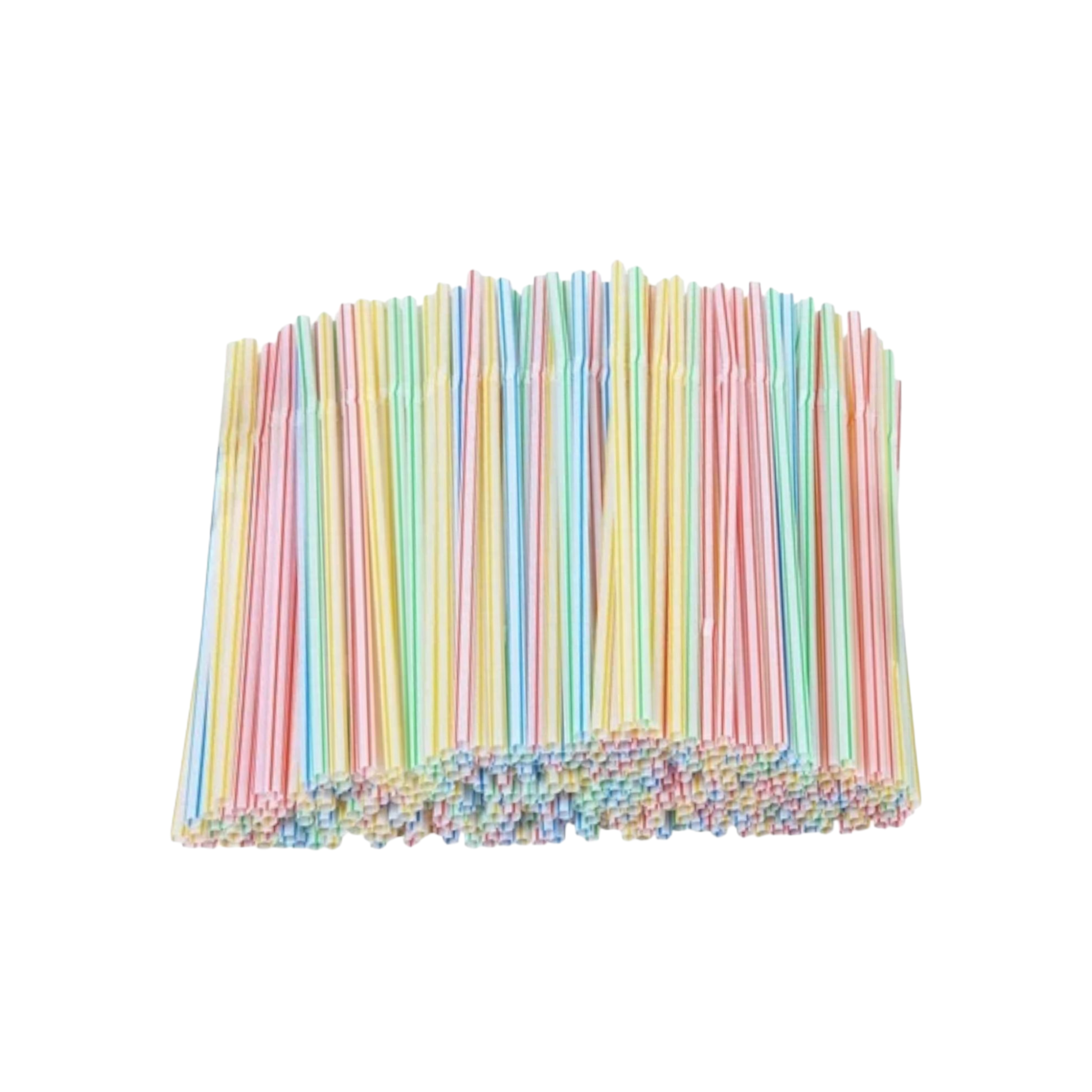 Aro Flexible Bendy Straws Plastic Colorful Assorted Rainbow 100pack