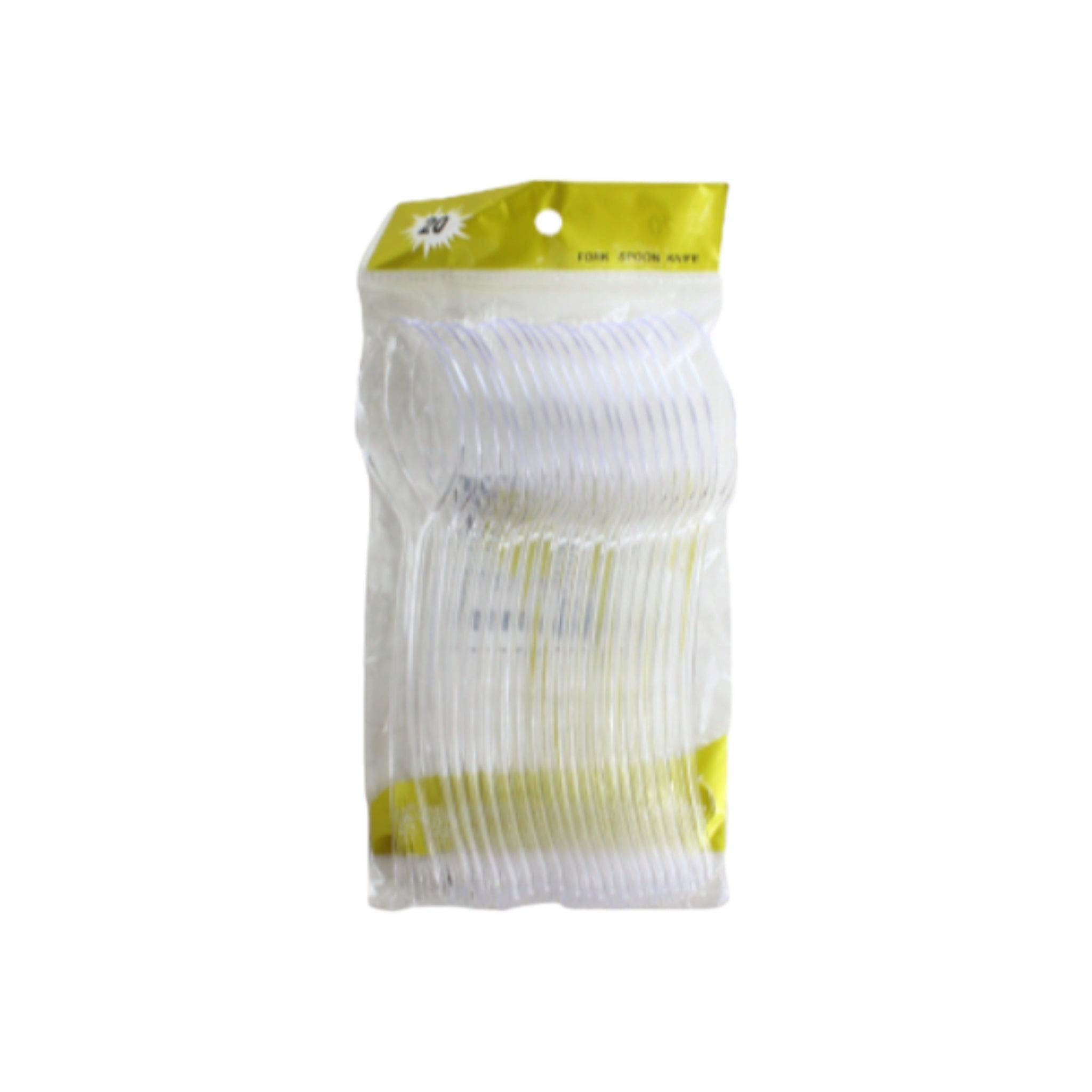 Disposable Plastic White Spoons 17cm 20pack