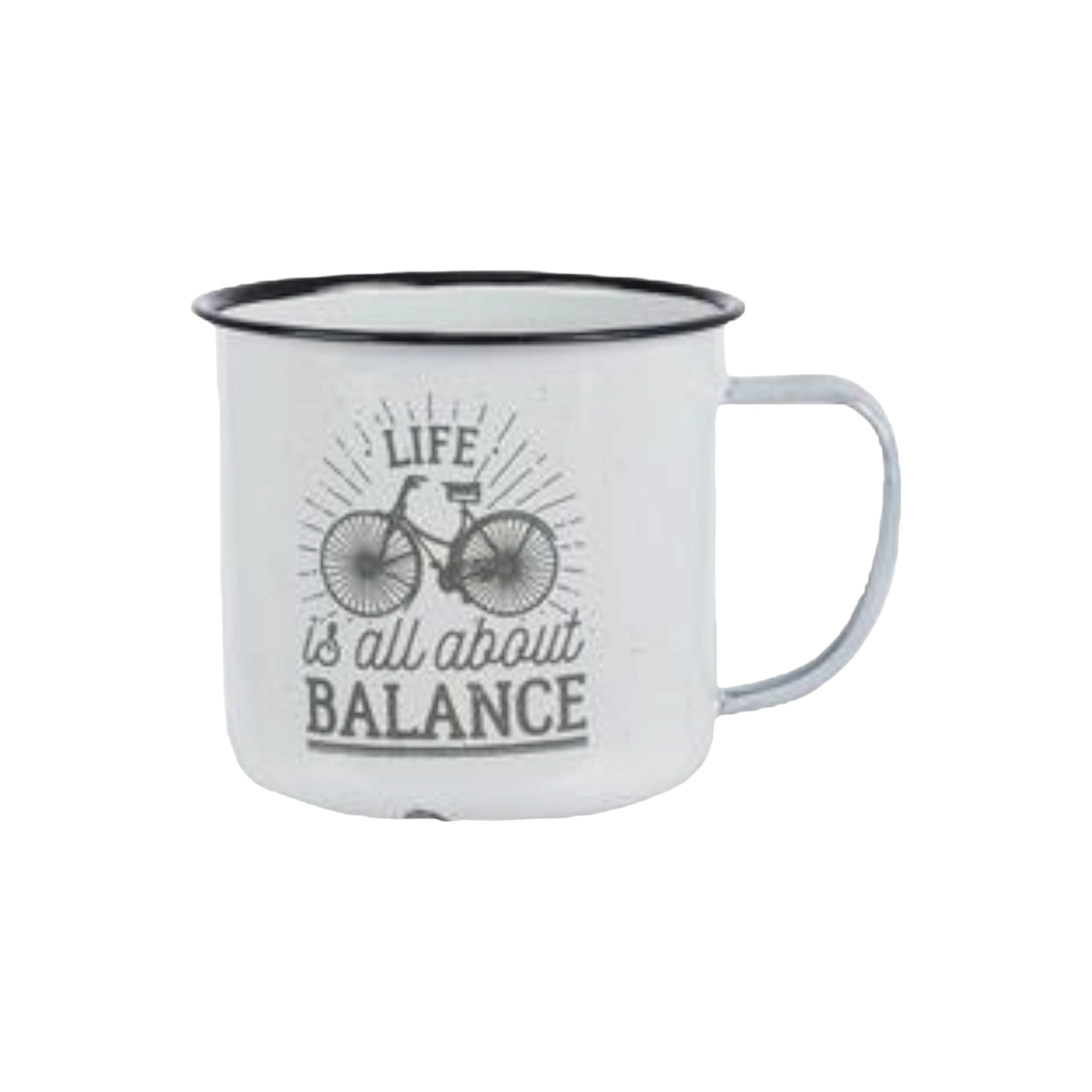 Enamel Mug 8cm with Print Quotes