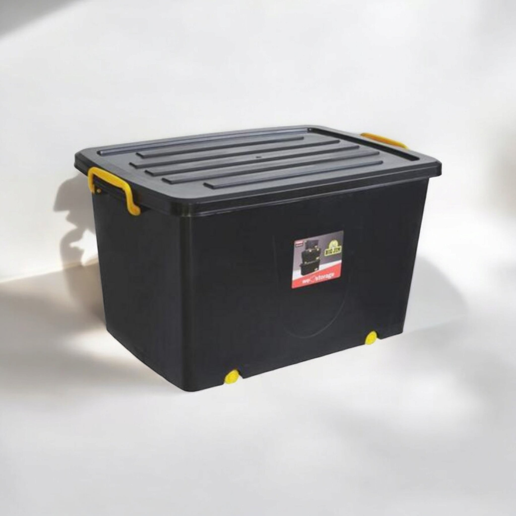 Big Jim 90L Plastic Storage Box Utility Container Rollerbox