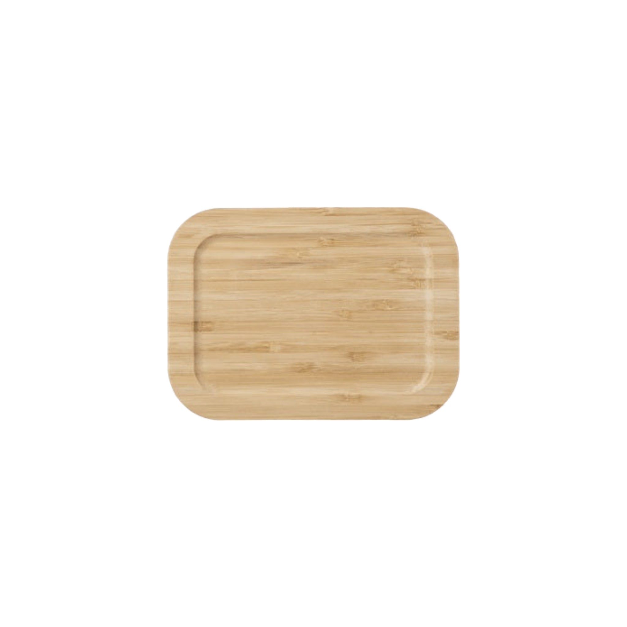 Aqua Glass Food Container Bamboo Lid 22x16.5x7 27113