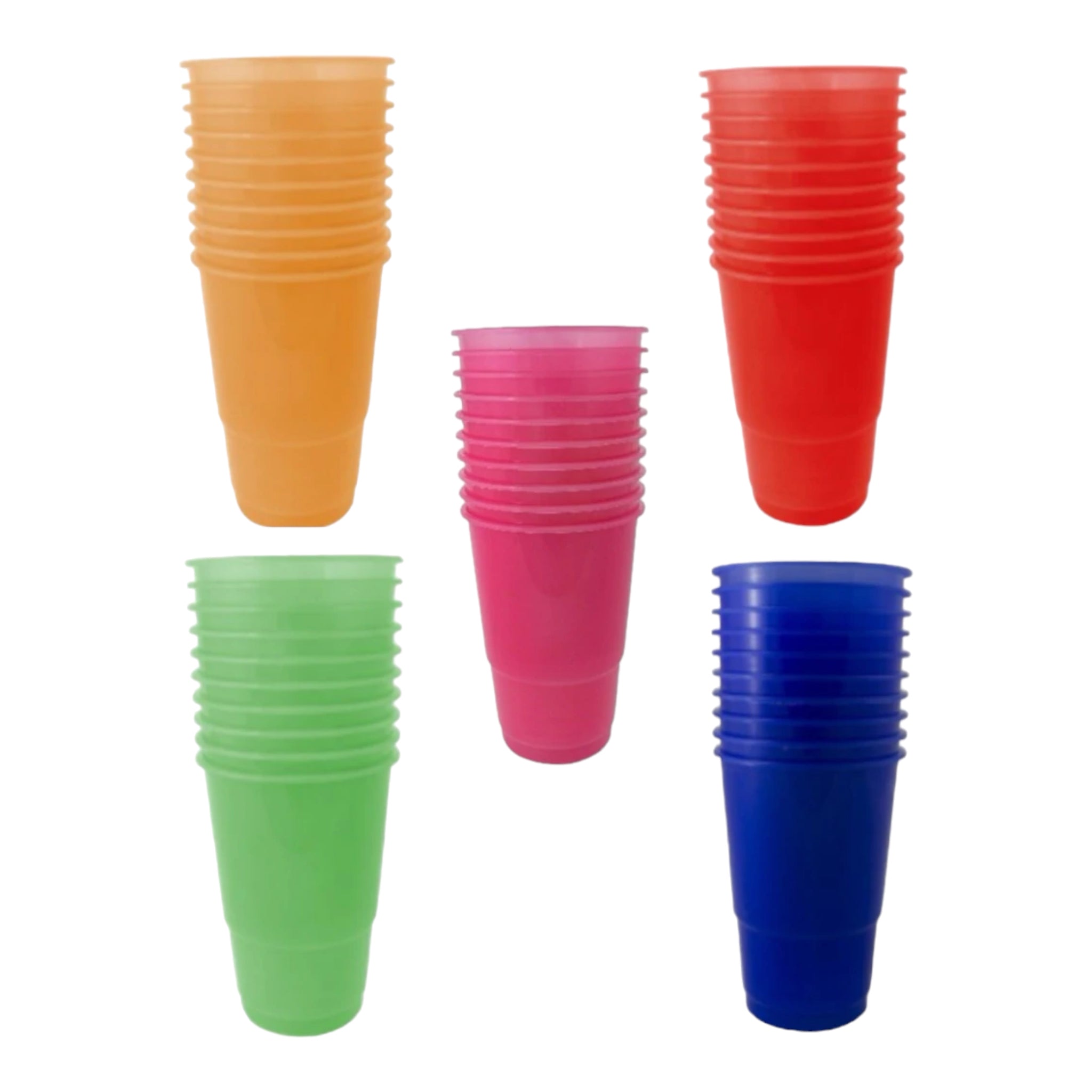 500ml Milla Plastic Cup with Net Cover 10pc