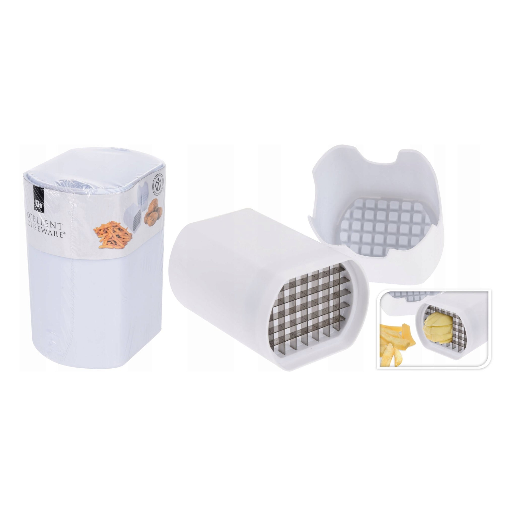 EH Potato Cutter PP White 10x8x13cm 13150