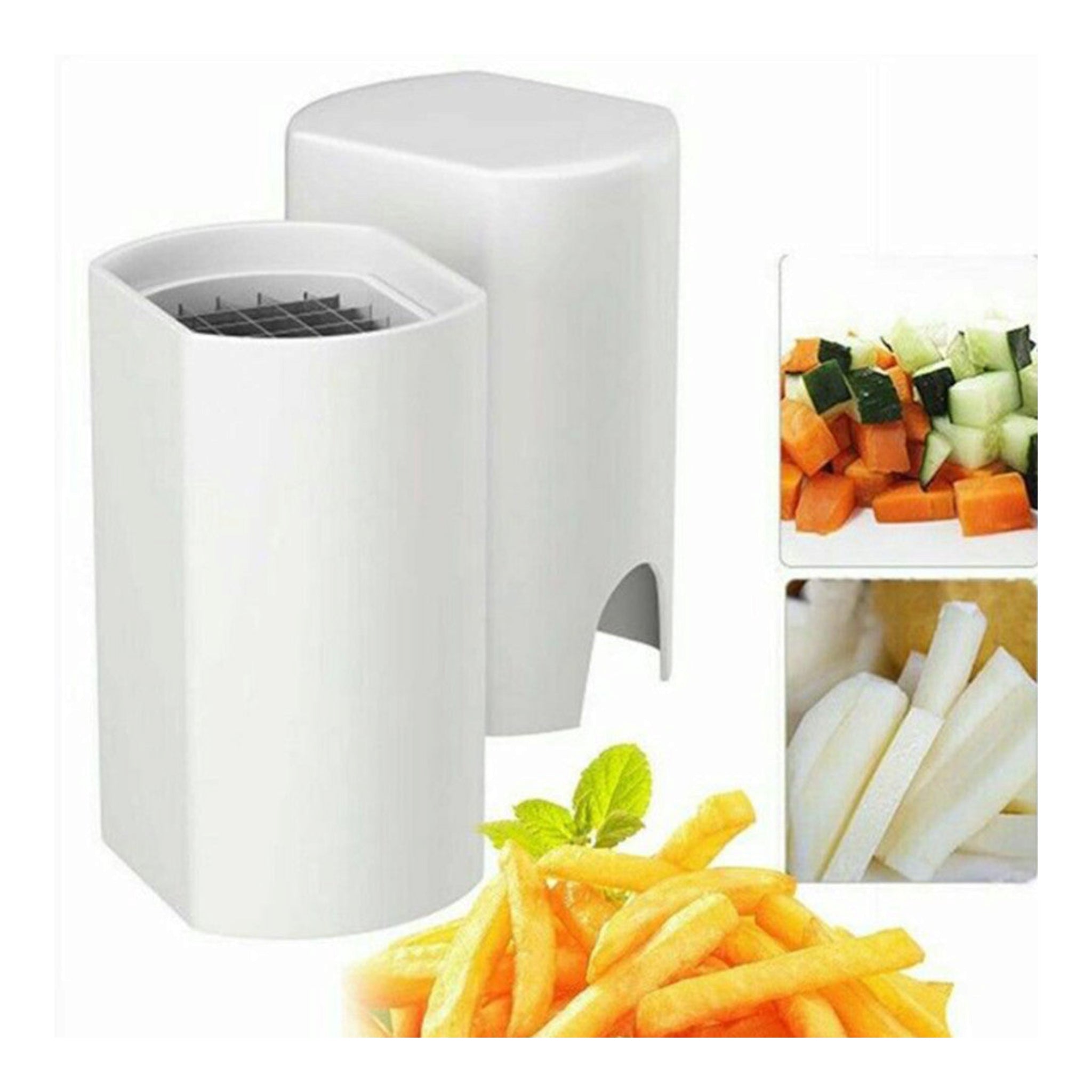 EH Potato Cutter PP White 10x8x13cm 13150