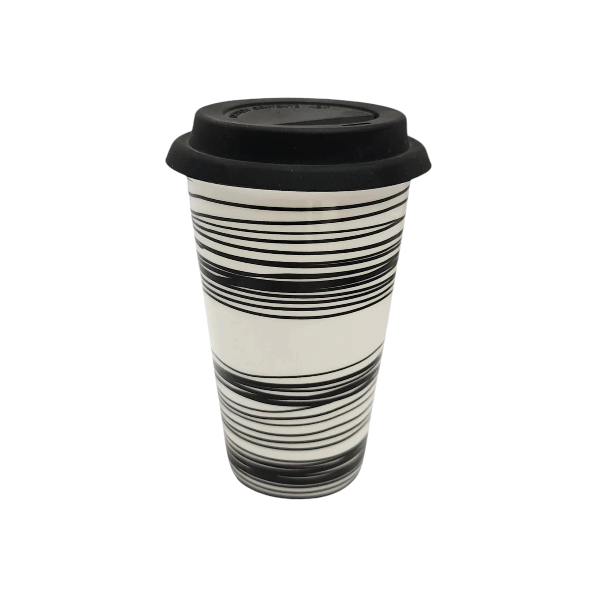 Porcelain Coffee Cup On-the-Go 400ml Silicone Lid SGN162