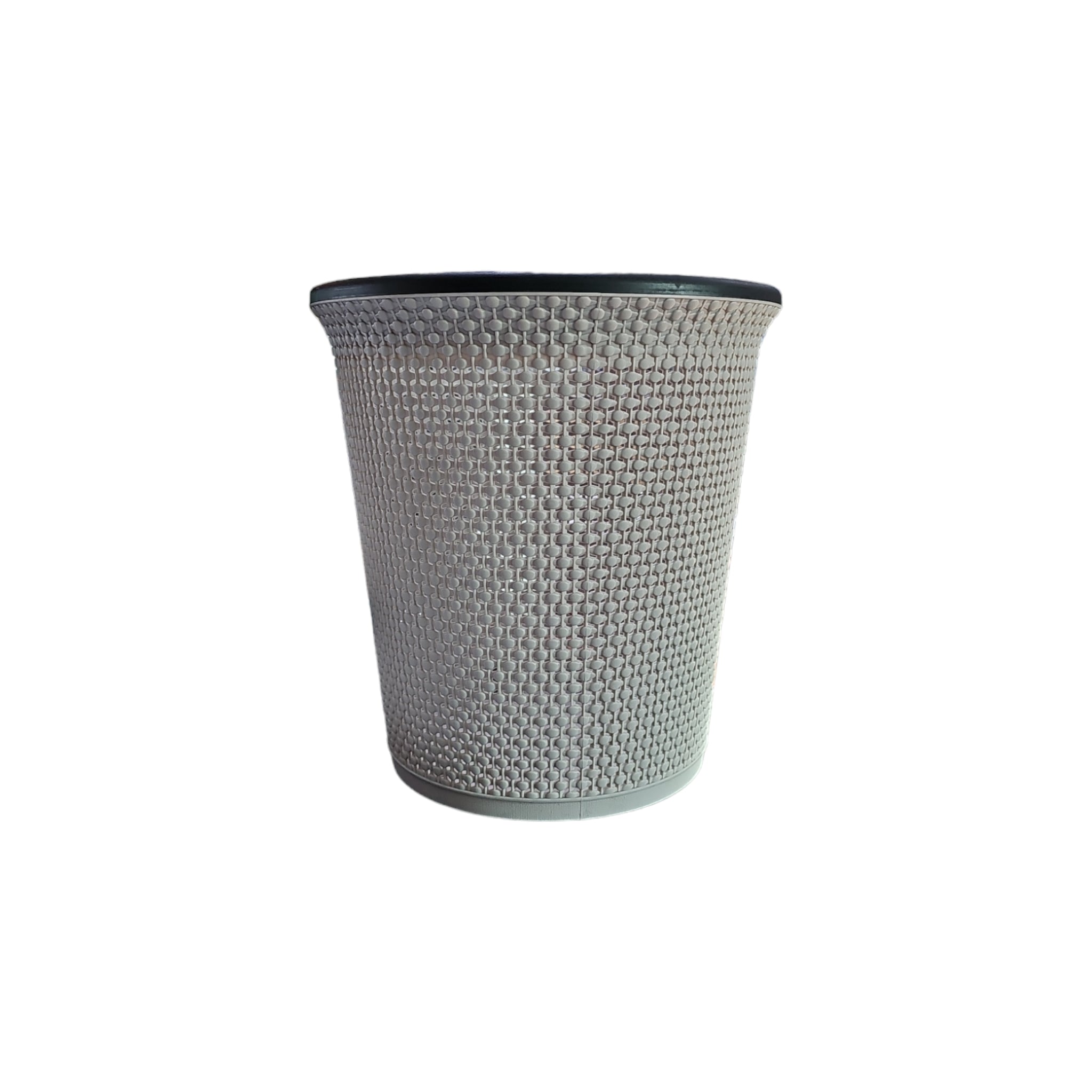 Rattan Wastepaper Dustbin Round Plastic 28x27cm