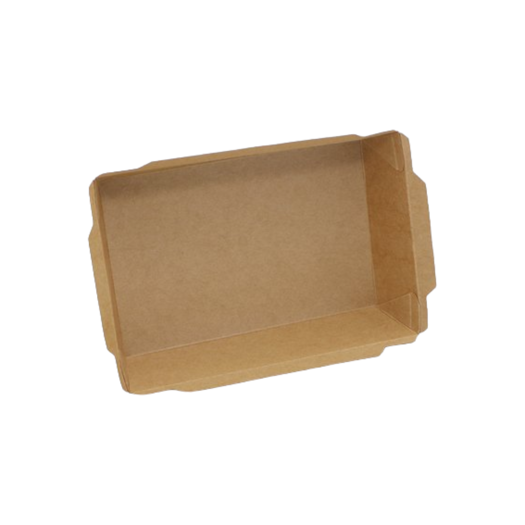 Kraft Paper Food Lunch Box Square Container with Clear Lid 16.5x10x4.5cm
