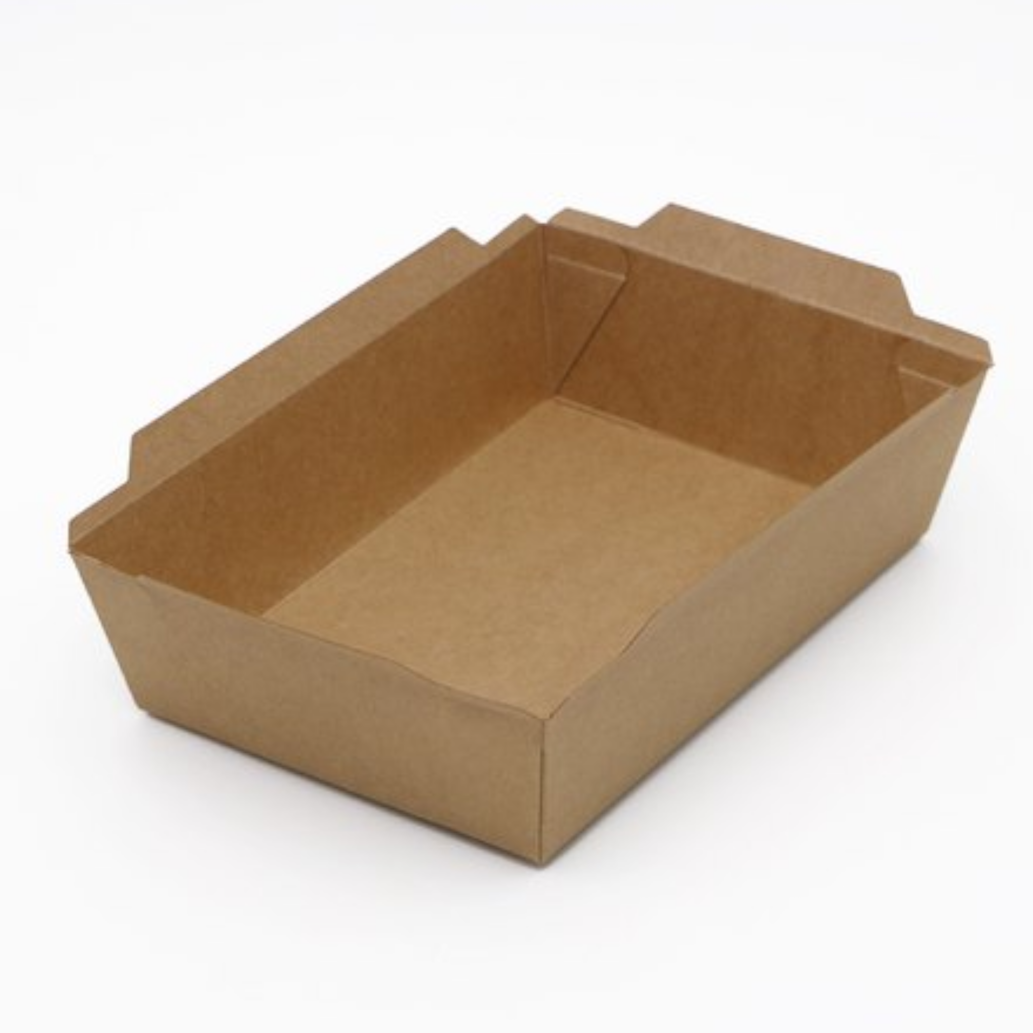Kraft Paper Food Lunch Box Square Container with Clear Lid 16.5x10x4.5cm