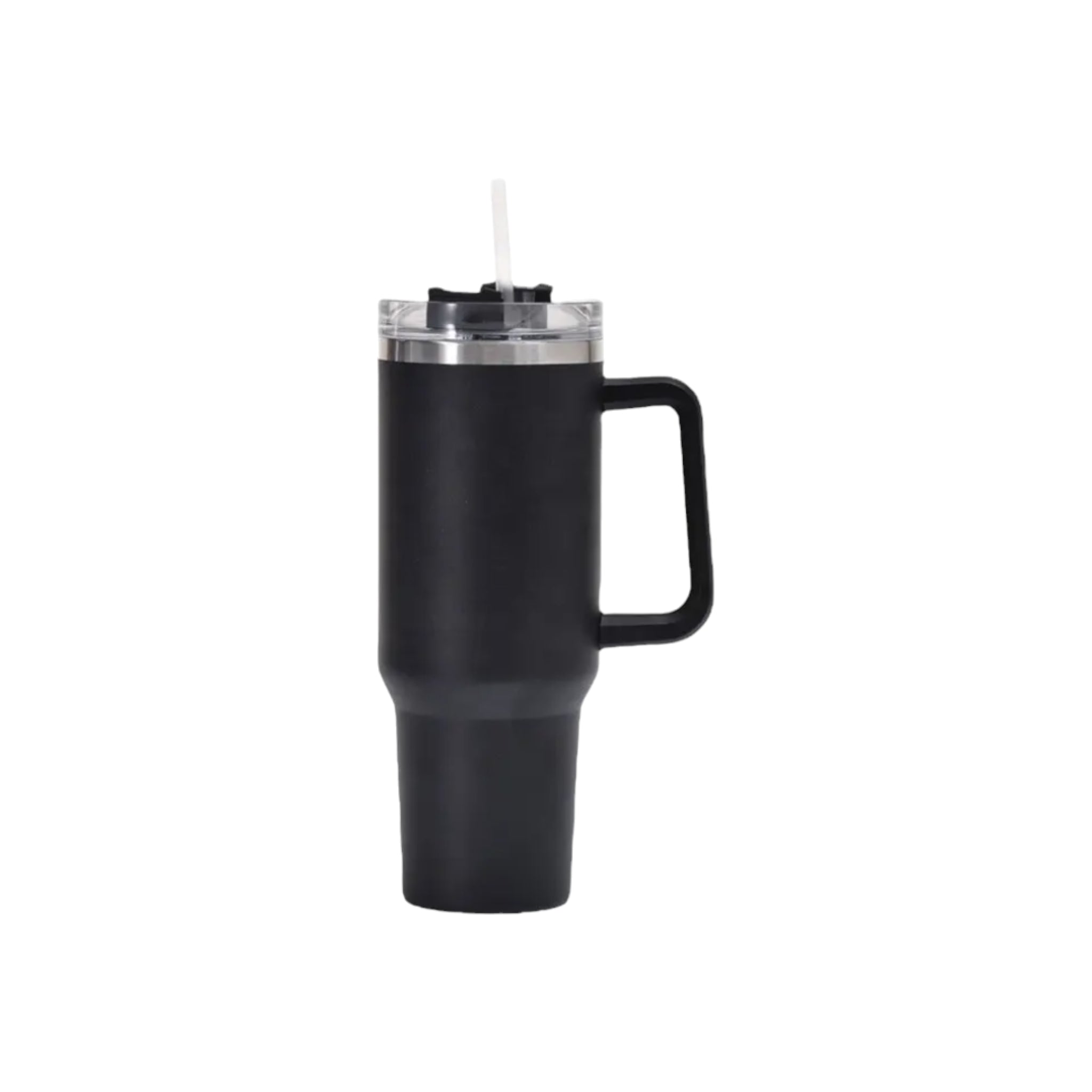 1.2L Travel Mug Thermos Flask Stainless Steel with Handle & Straw