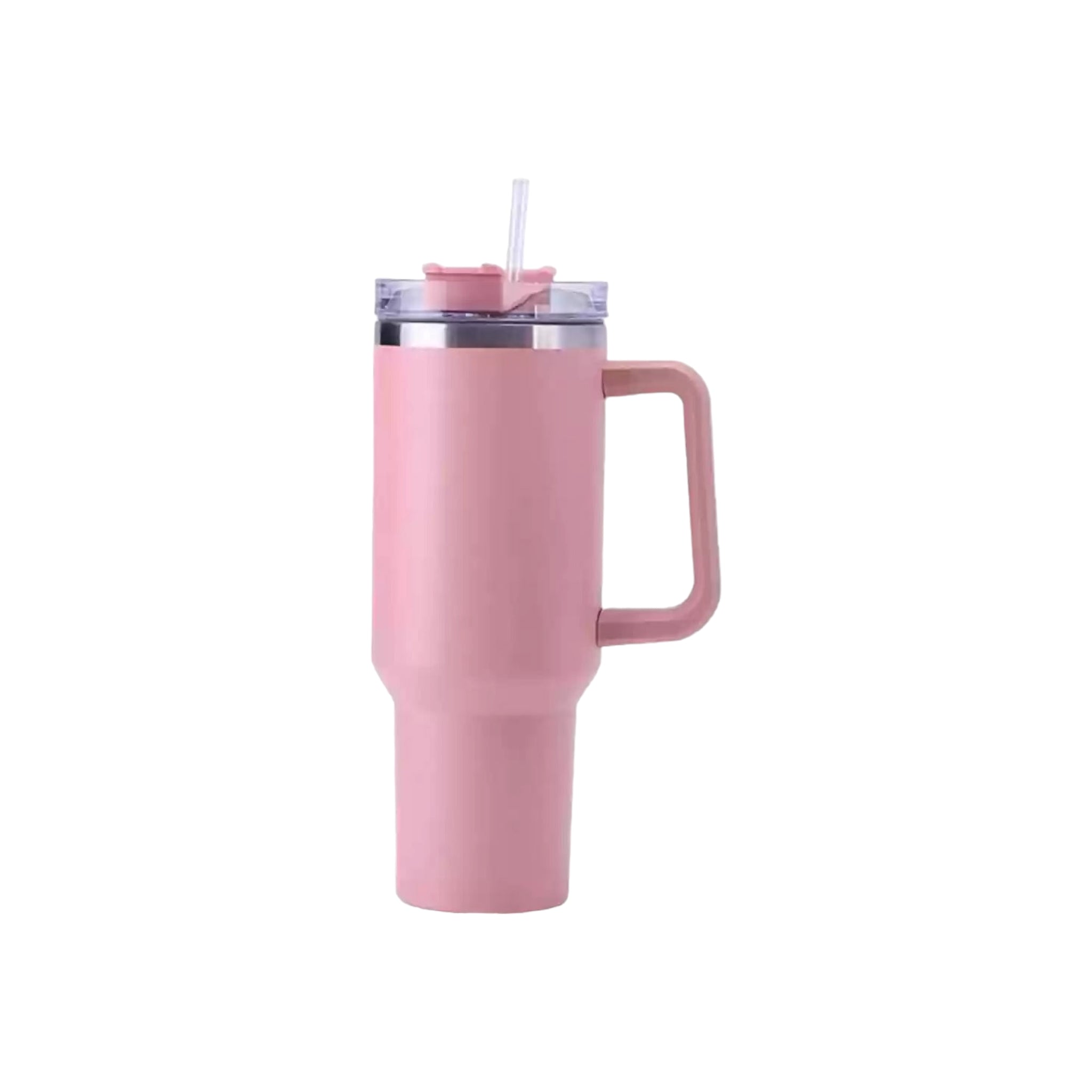 1.2L Travel Mug Thermos Flask Stainless Steel with Handle & Straw