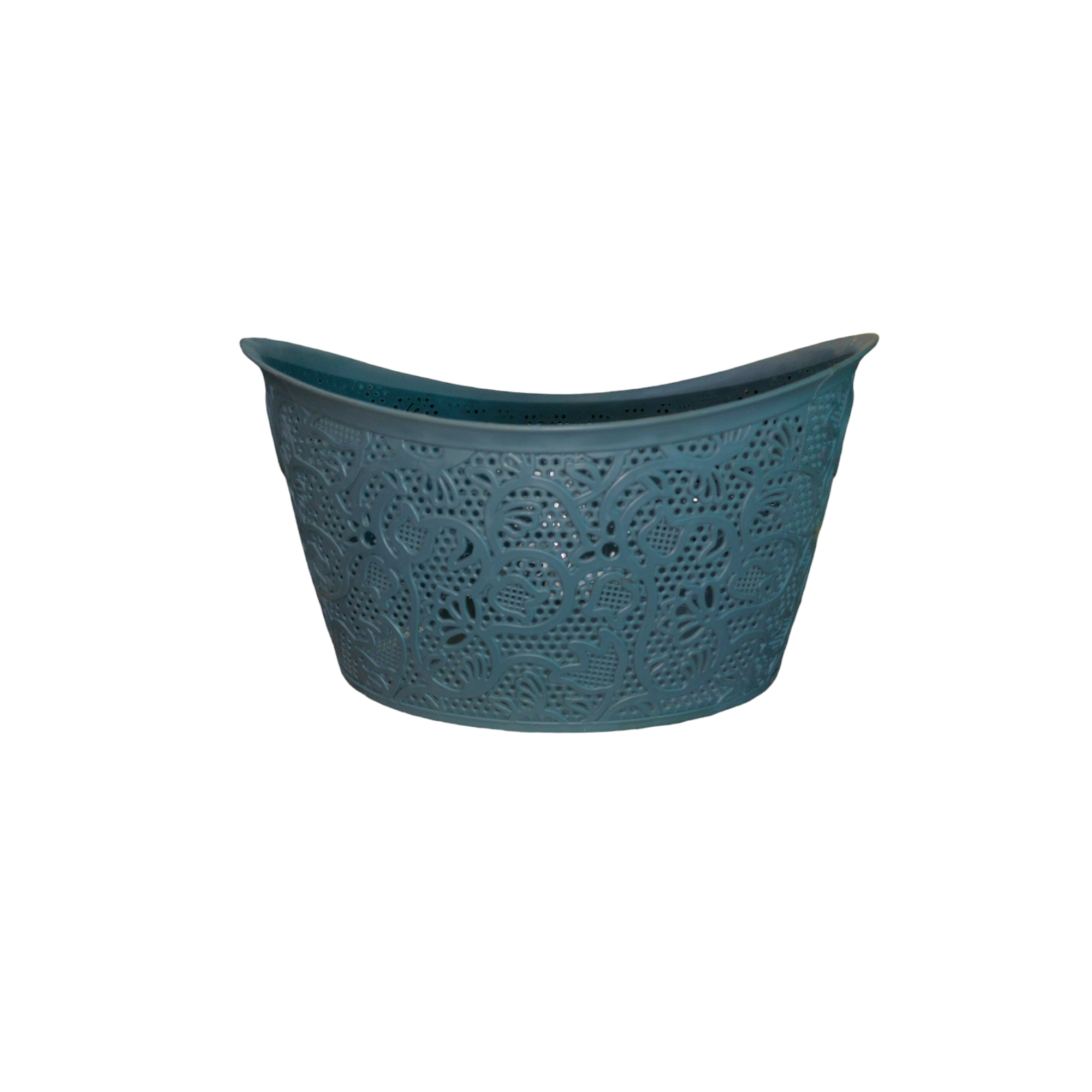 Nu Ware Plastic Oval Basket Lace Design 10L 34.3x28x15.5cm