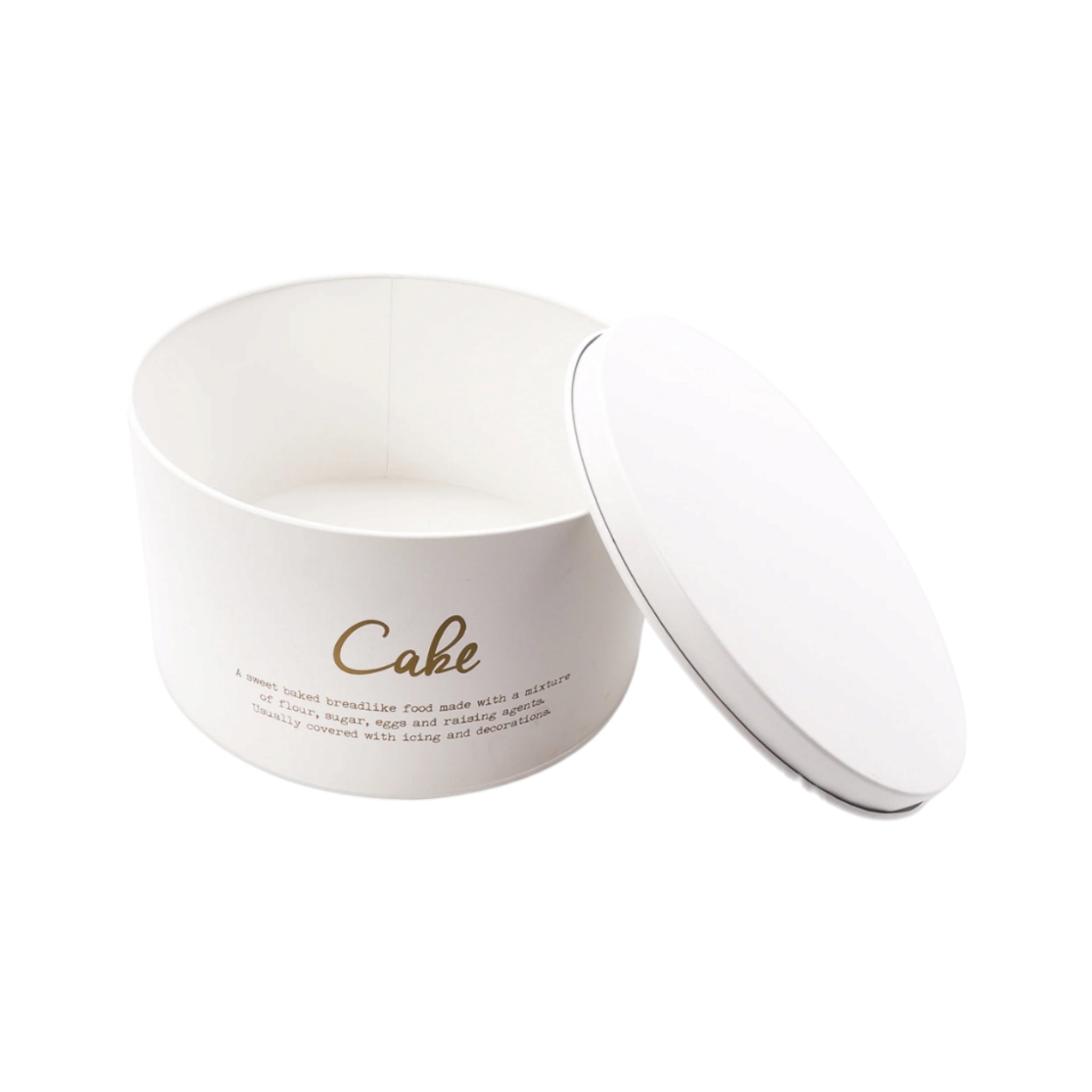 Regent Kitchen Cake Tin White with Gold Print