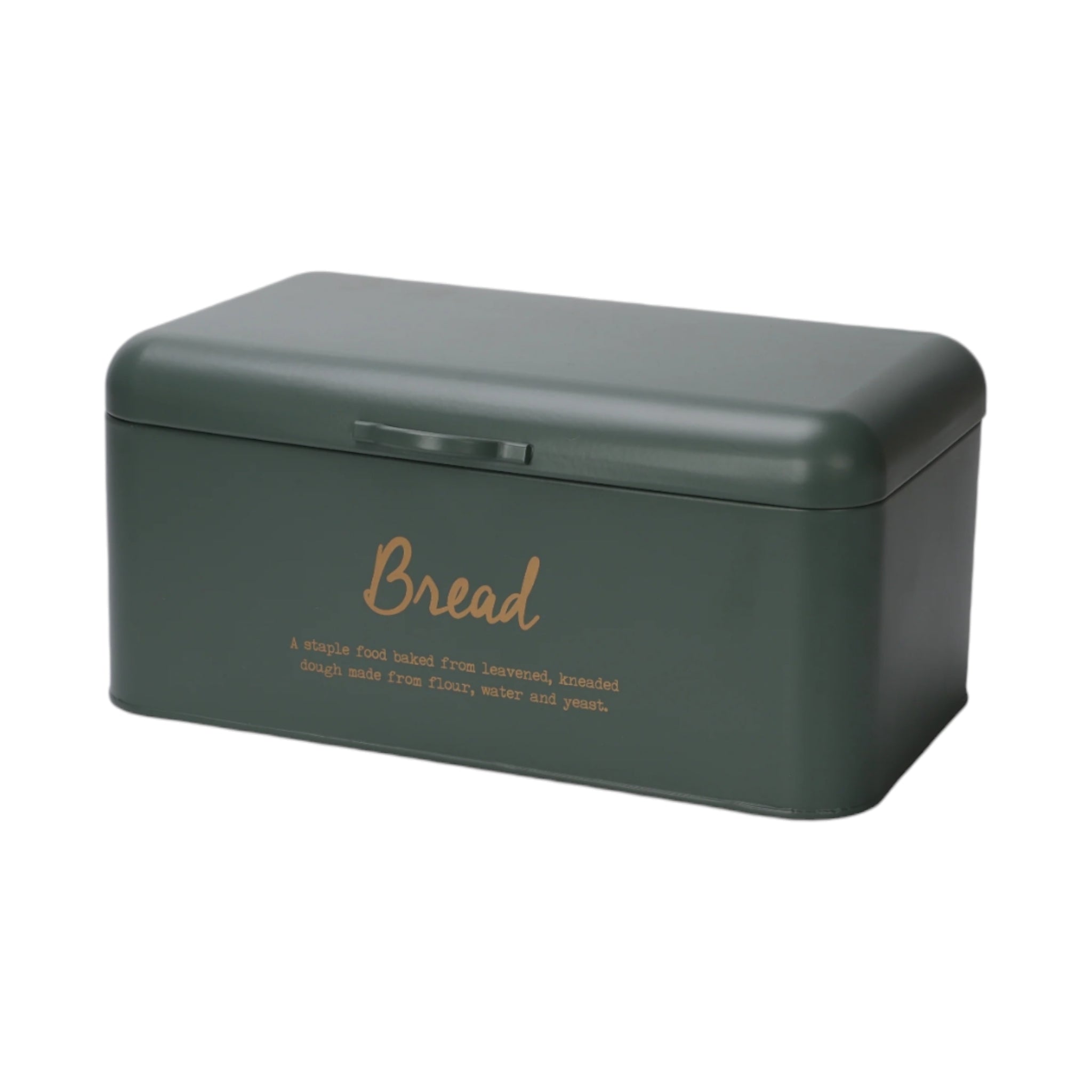 Regent Kitchen Bread Tin Green with Gold Print