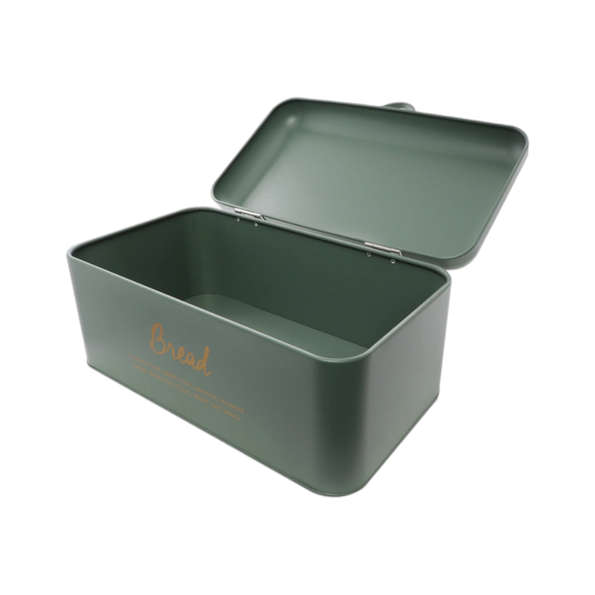 Regent Kitchen Bread Tin Green with Gold Print