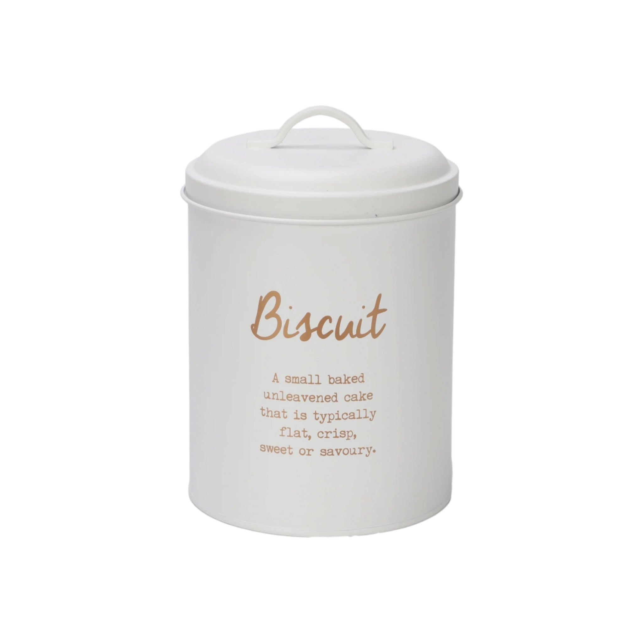 Regent Kitchen Biscuit Canister White with Gold Print