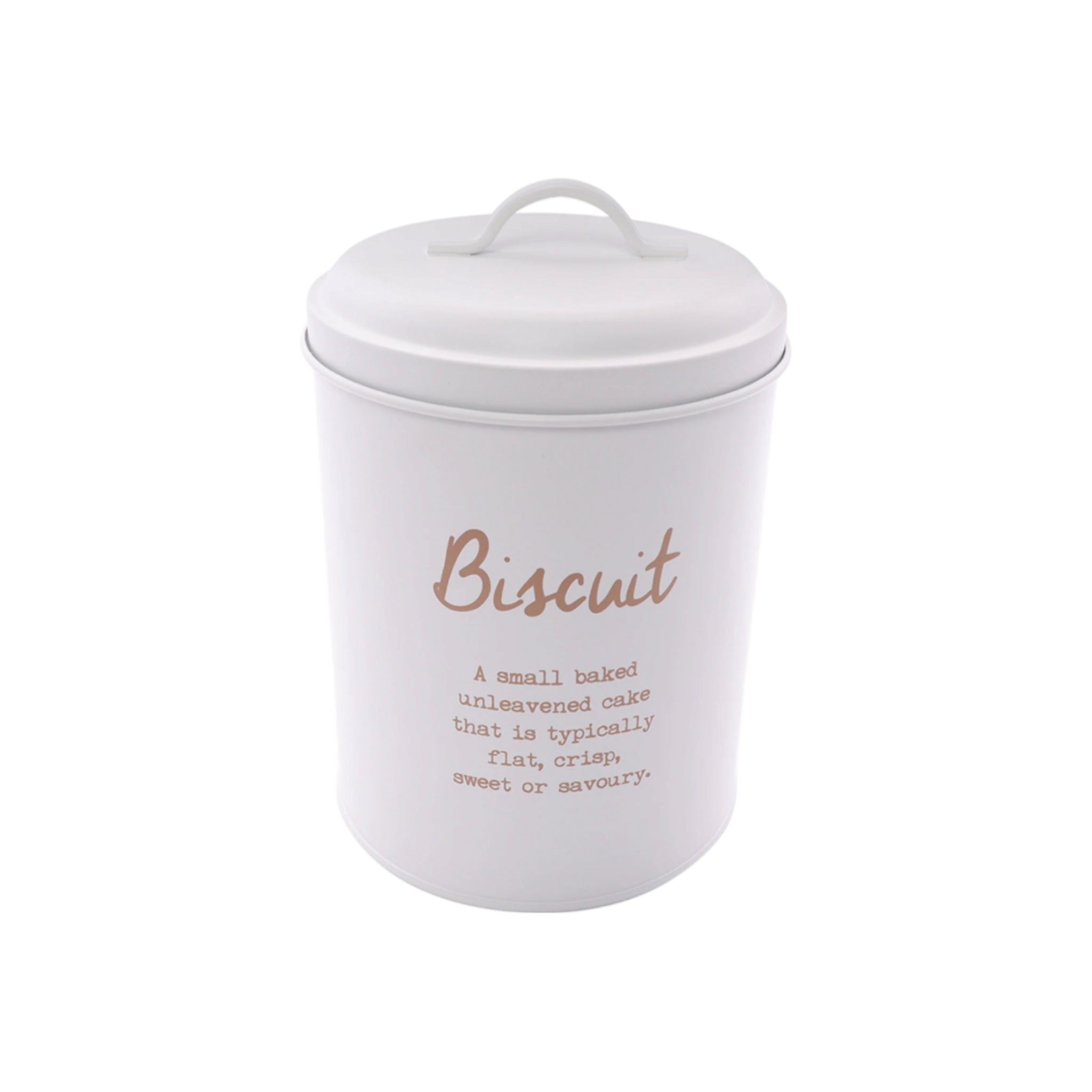 Regent Kitchen Biscuit Canister White with Gold Print