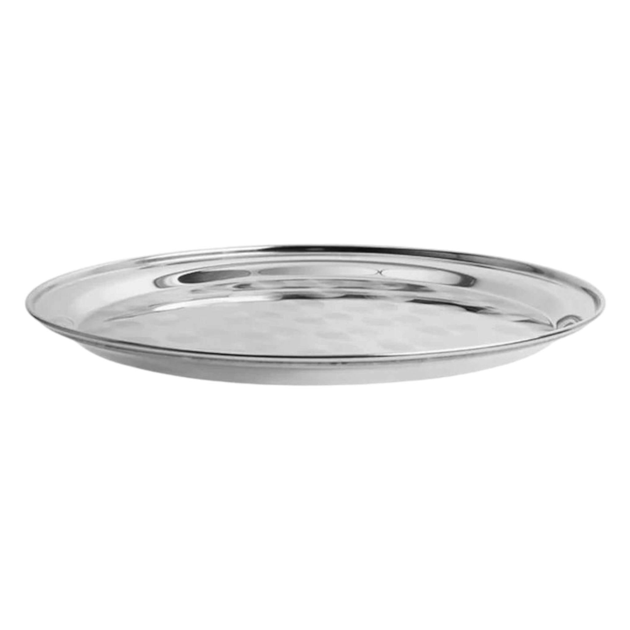 Serving Tray Deep 25m Round Stainless Steel MV6158