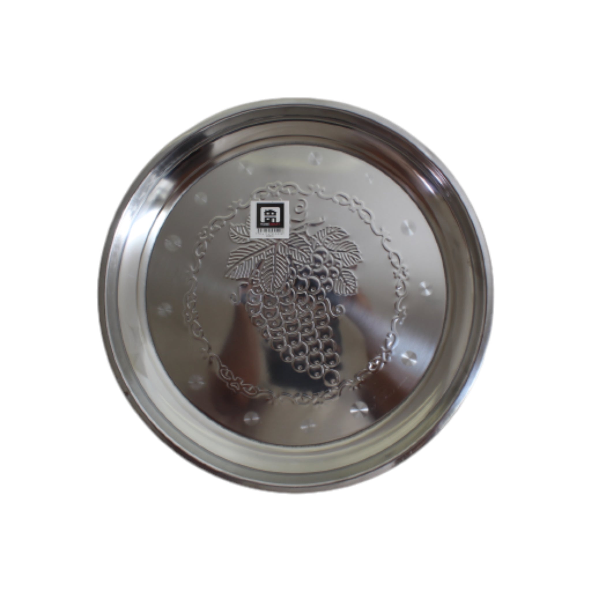 Serving Tray Deep 25m Round Stainless Steel MV6158