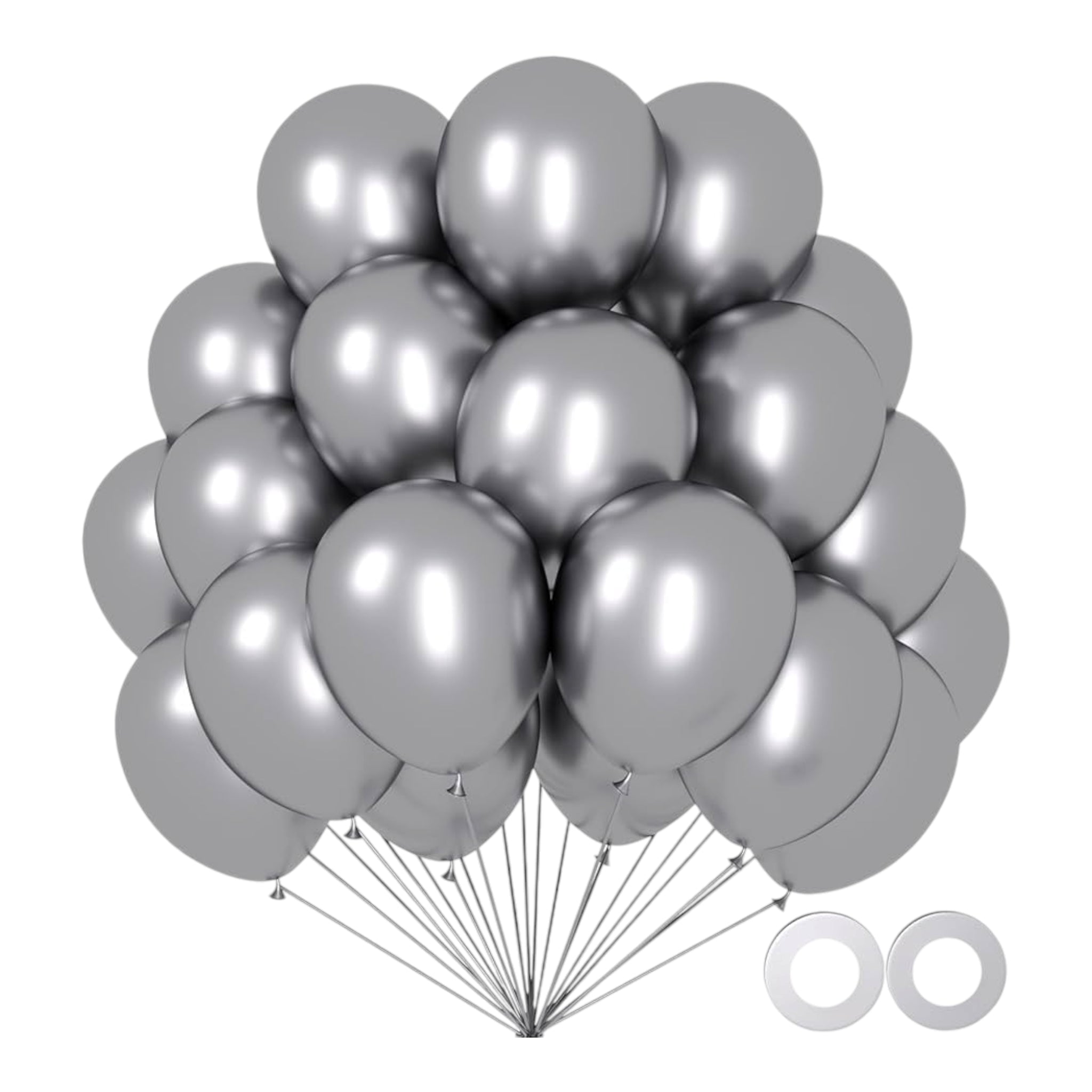 Latex Metallic Party Balloons ±30cm 12inch 6pack