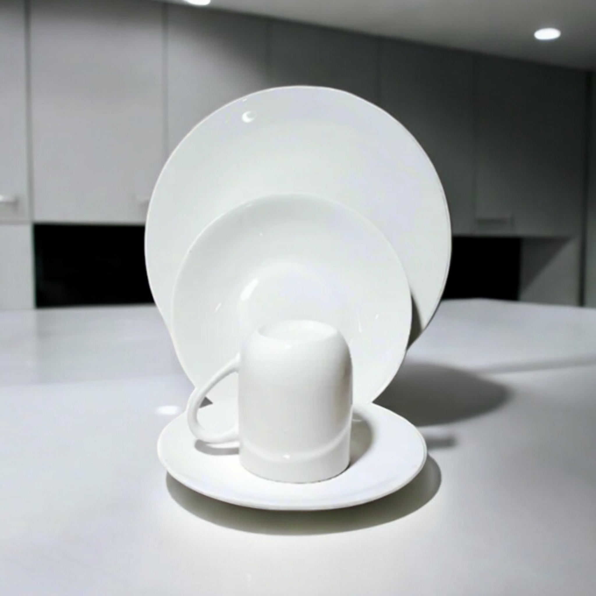 Ceramic Dinner Set White 16pc