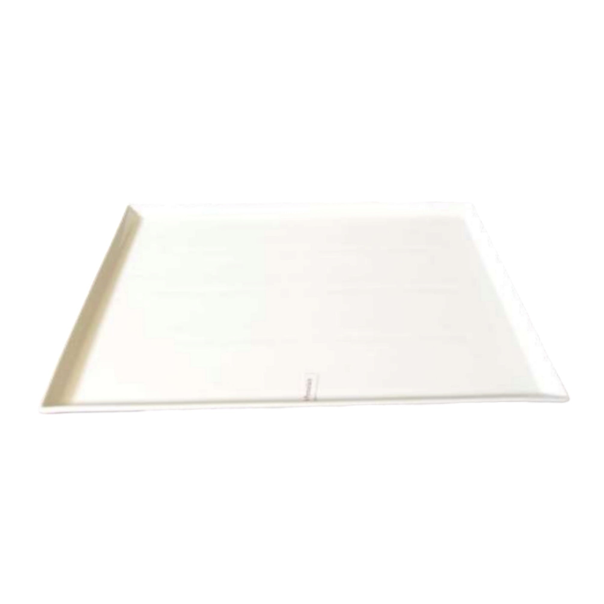 White Ceramic Rectangle Dinner Plate 13inch