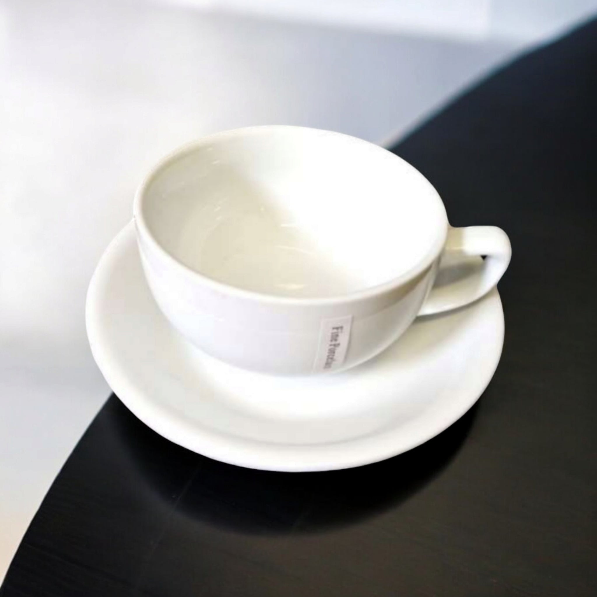 Porcelain Ceramic Cup & Saucer 400ml White