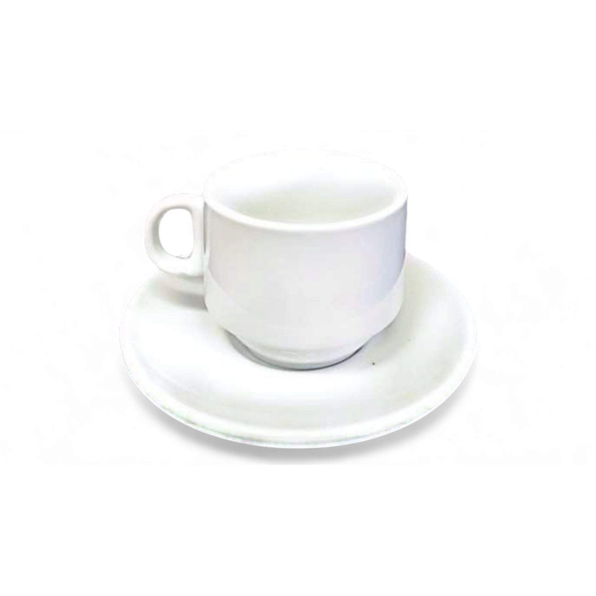 Porcelain Ceramic Cup & Saucer 220ml White