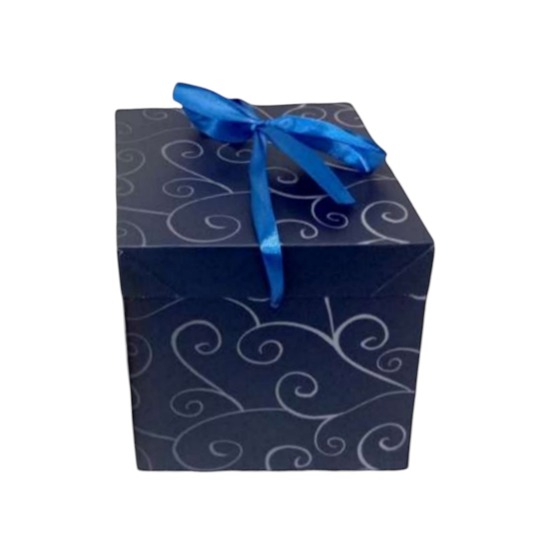 Gift Box Designer Patterned - Square Folding Cardboard Boxes 22x22x22cm 1pc