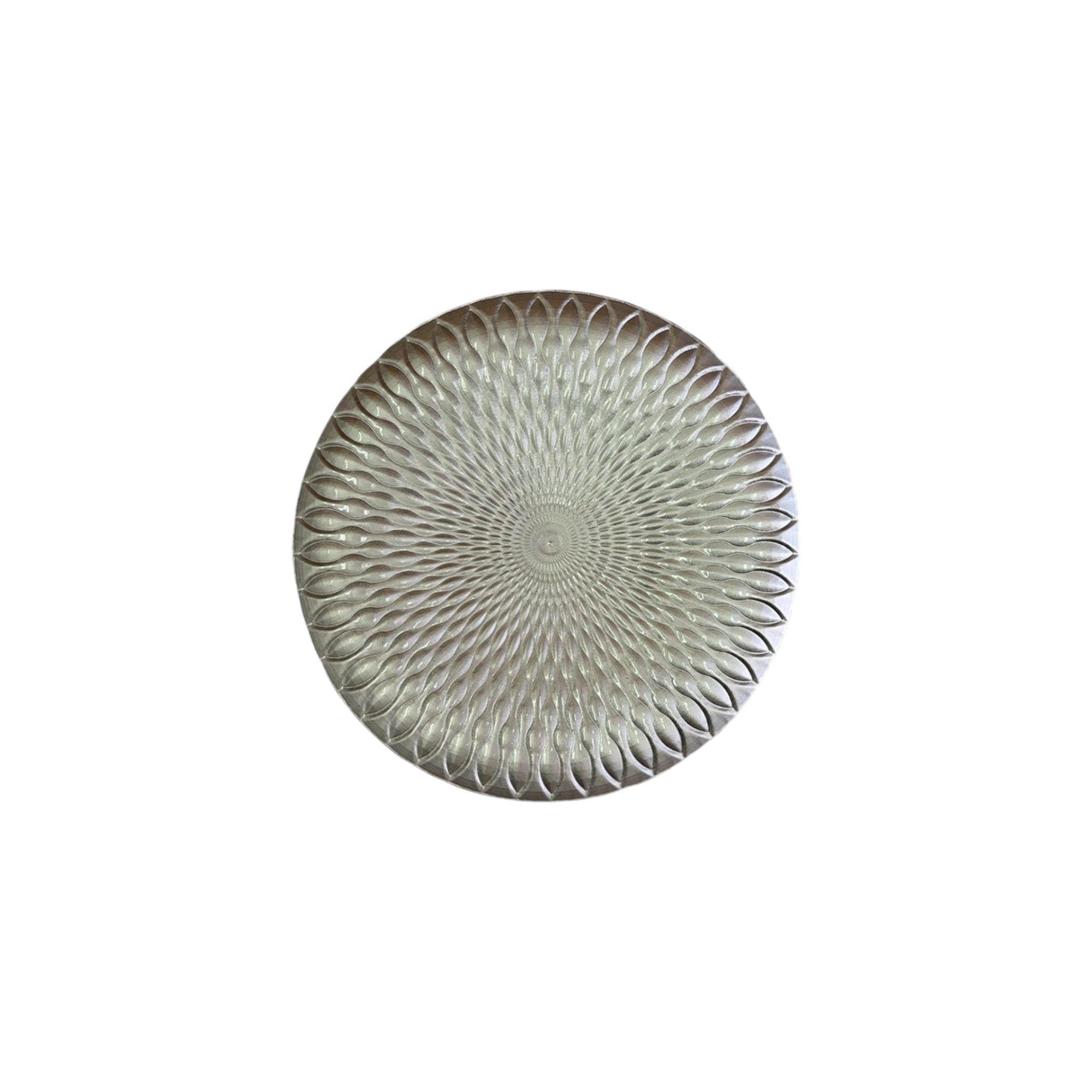Underplate Round Deep Silver Flowery Design