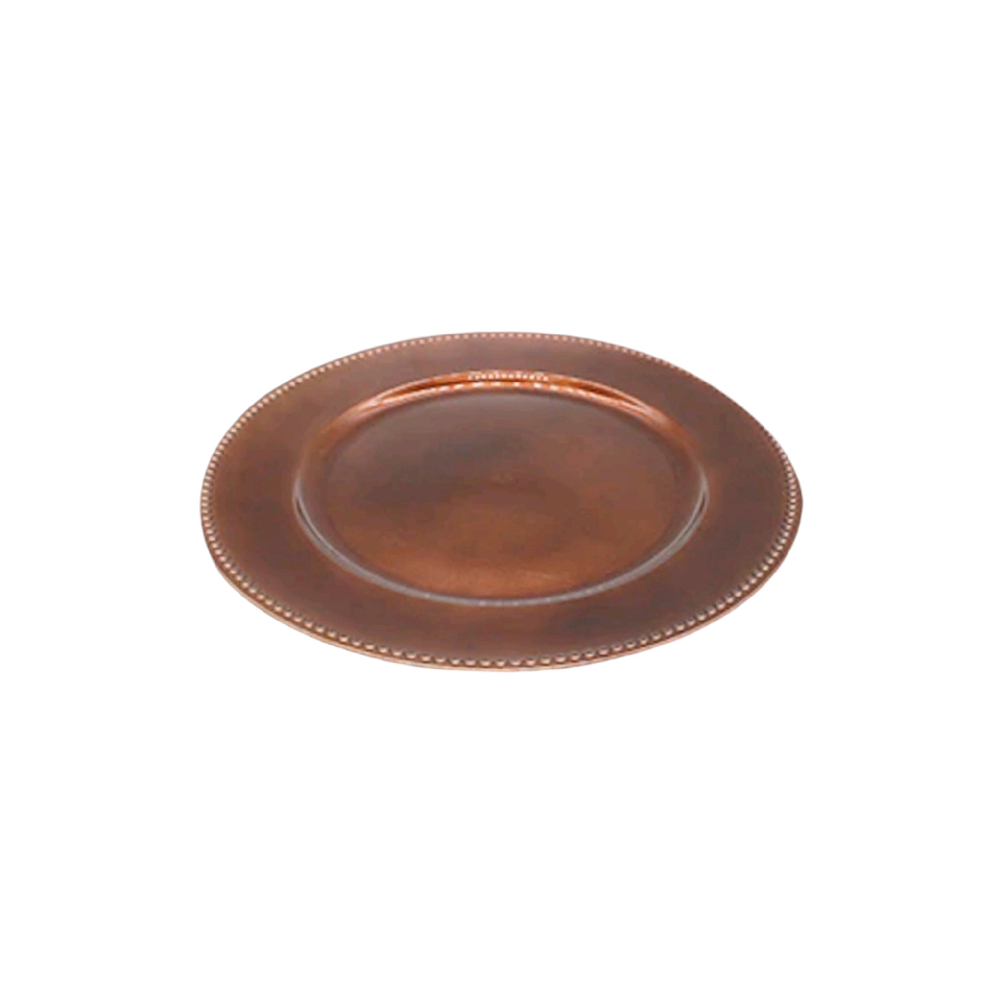 Underplate Brown Beaded Round