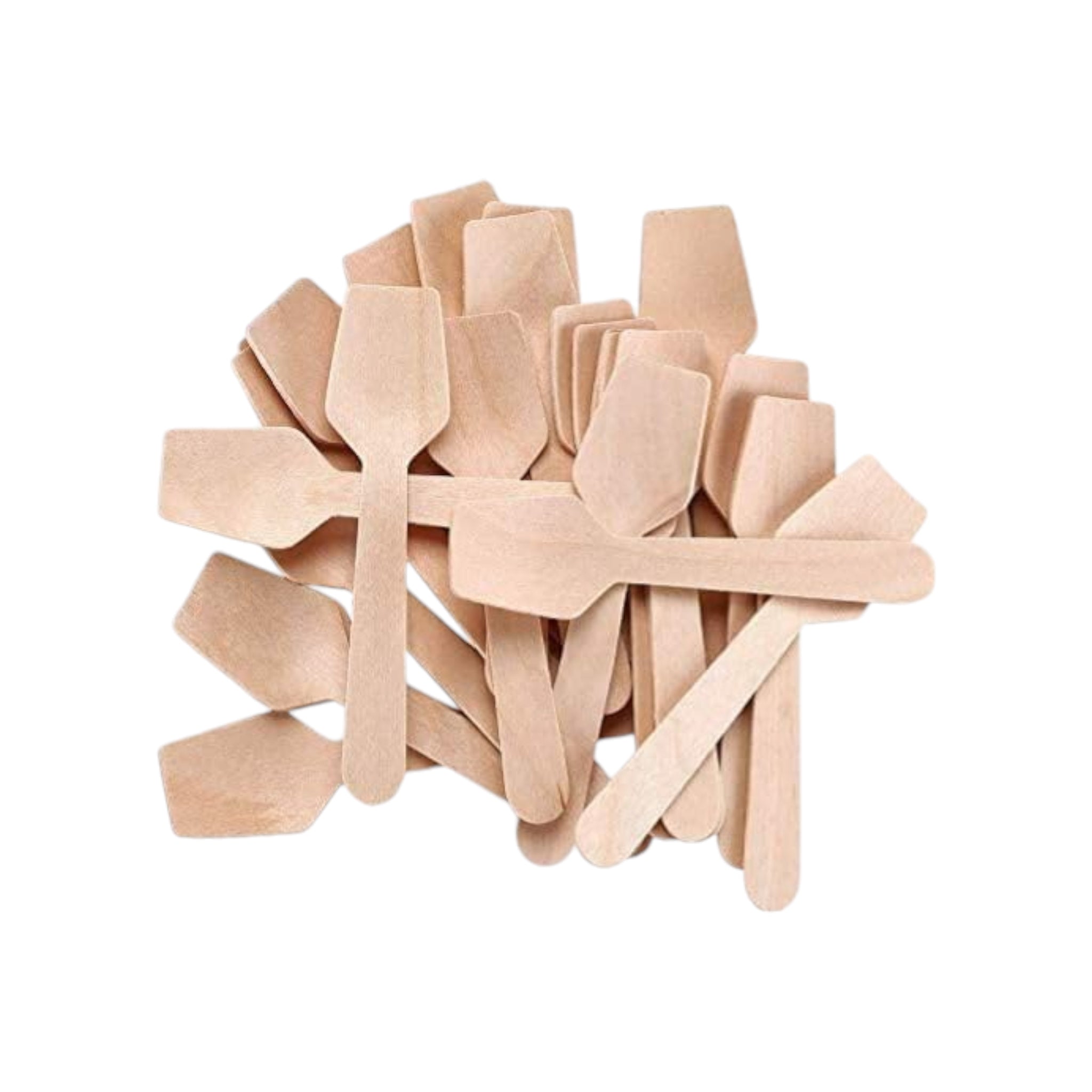 Disposable Wooden Mini Paddle Ice Cream Spoons 9.5cm 100pack