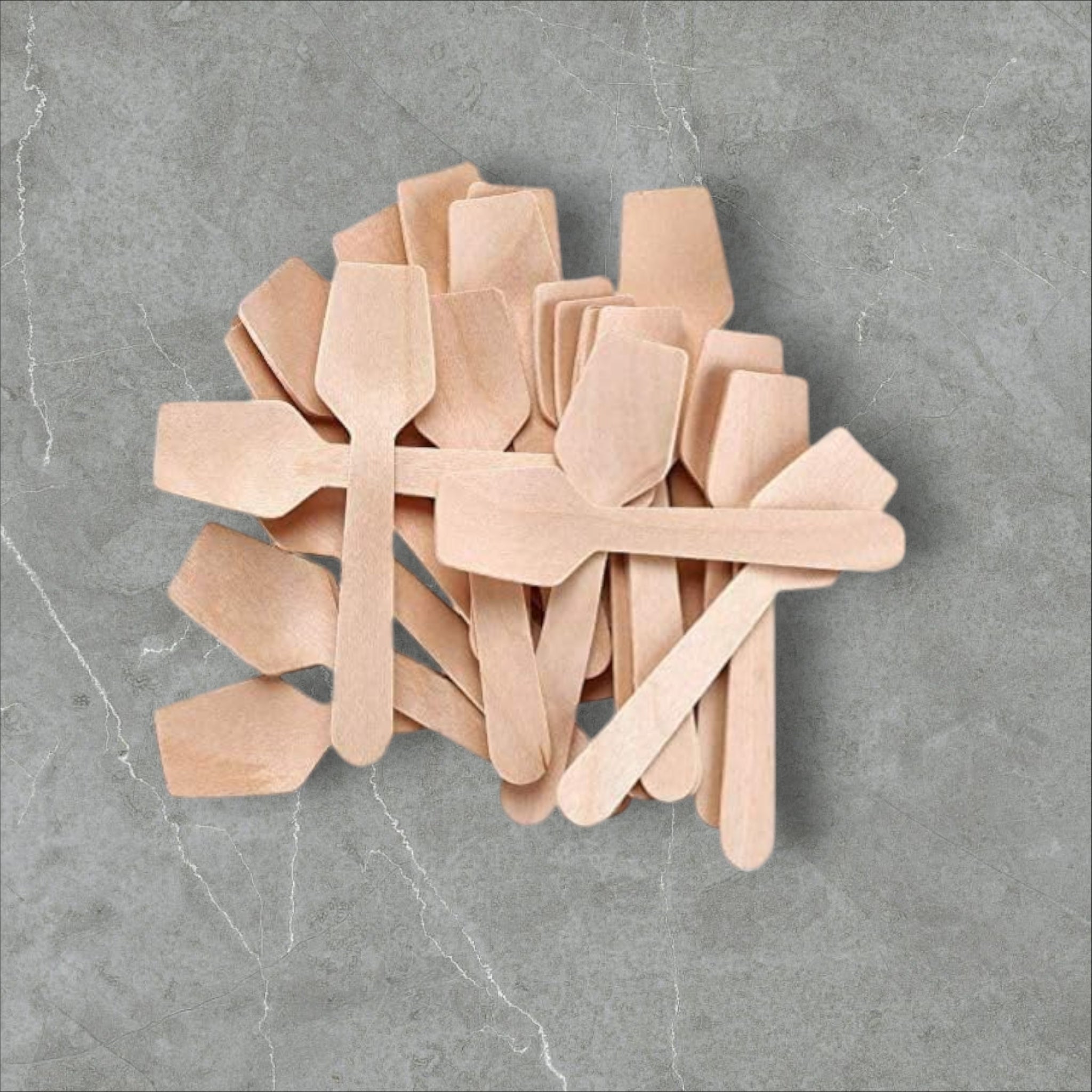 Disposable Wooden Mini Paddle Ice Cream Spoons 9.5cm 100pack