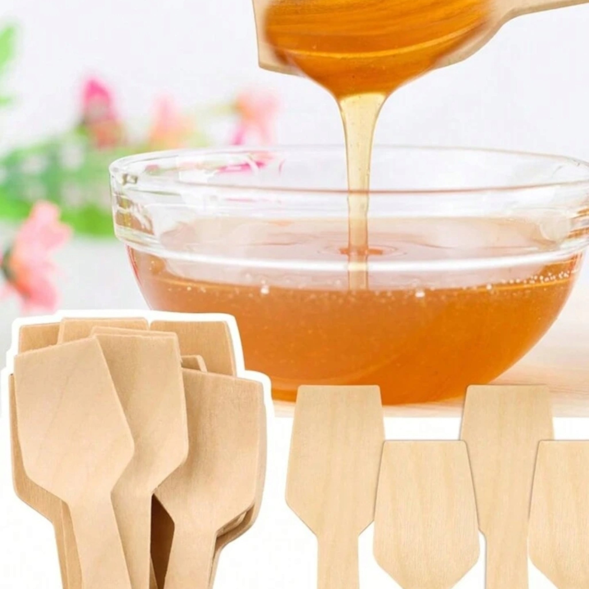 Disposable Wooden Mini Paddle Ice Cream Spoons 9.5cm 100pack