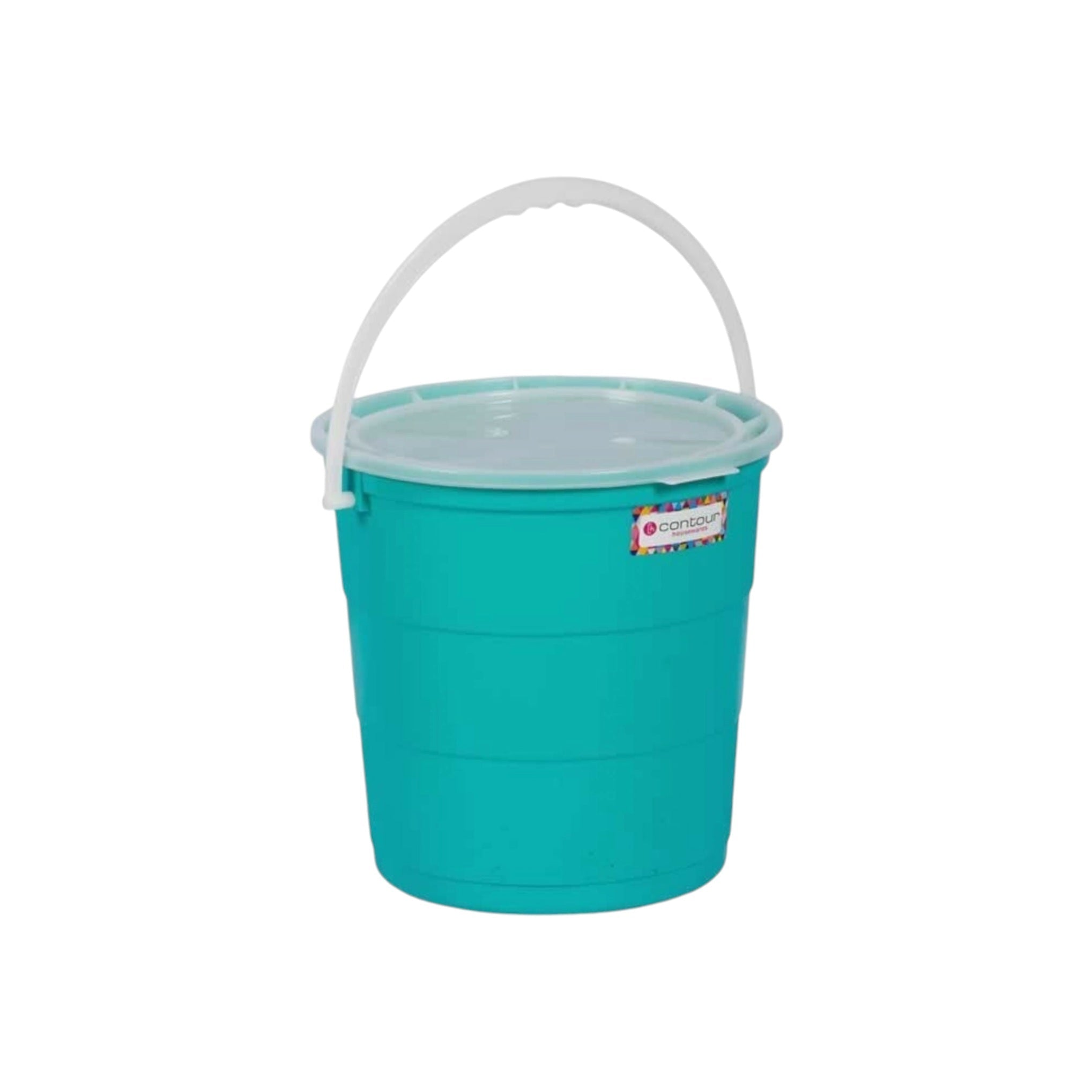 25L Diamond Bucket with Lid Virgin Buzz Contour Housewares