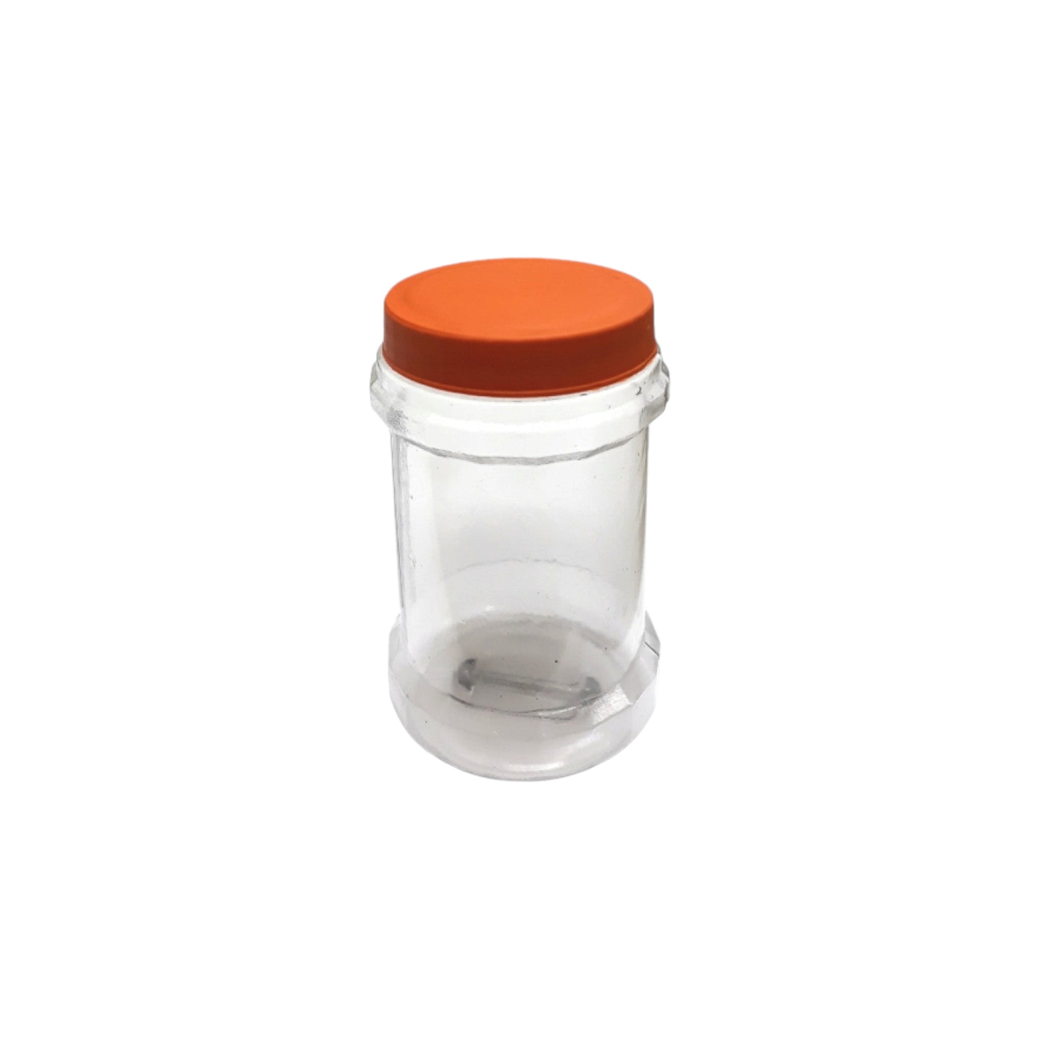 375ml PET Plastic Storage Jar Round with Blue Lid