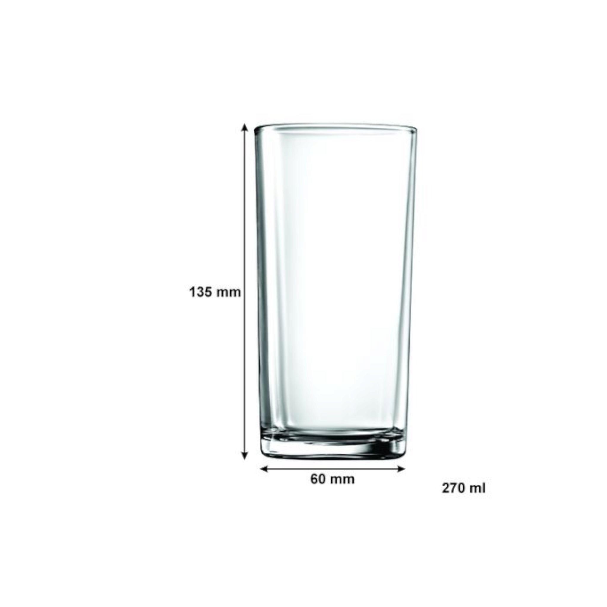 Consol Hiball Glass Tumbler 270ml 6pack 40363