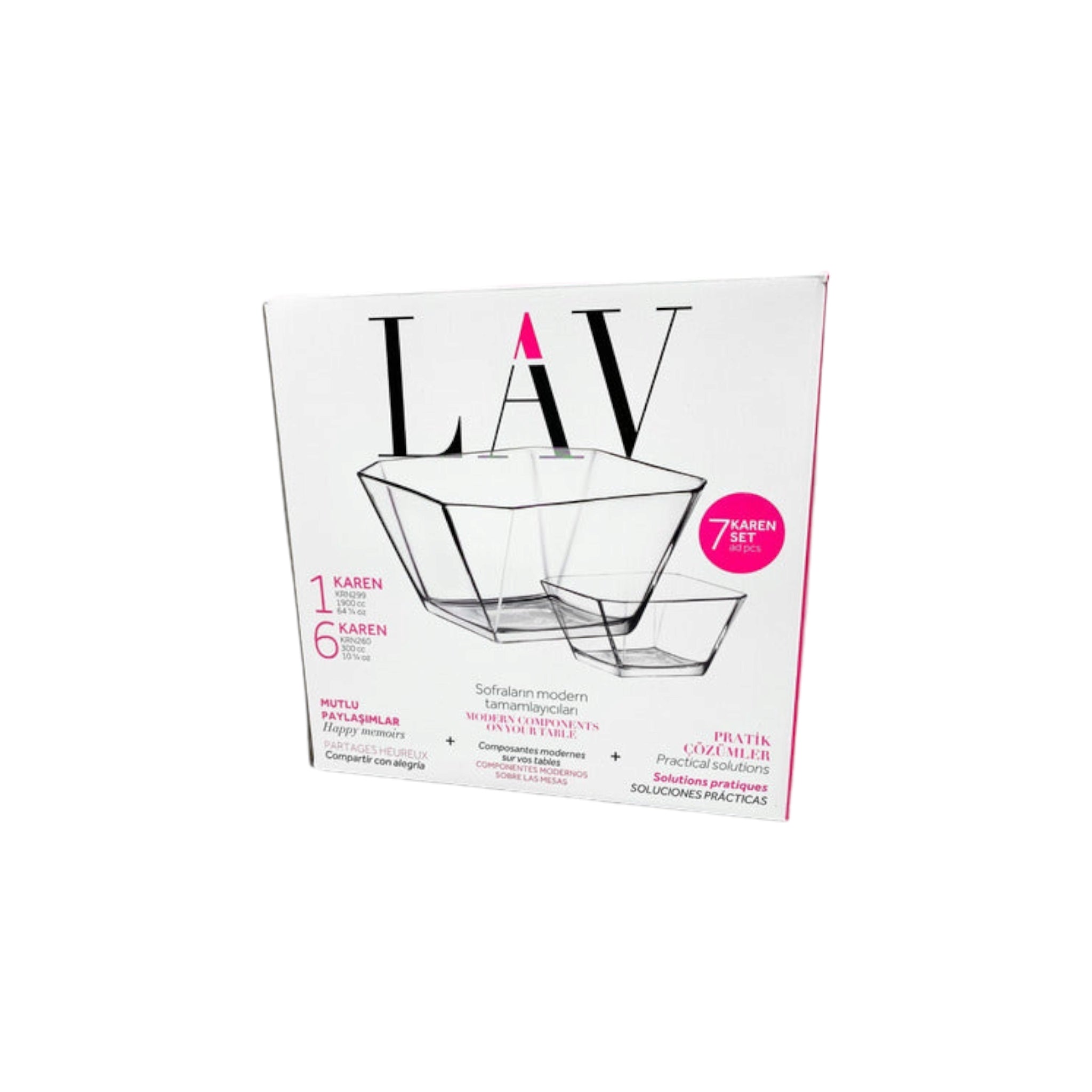 LAV Karen 20cm Glass Salad Bowl 1900cc SGN1863