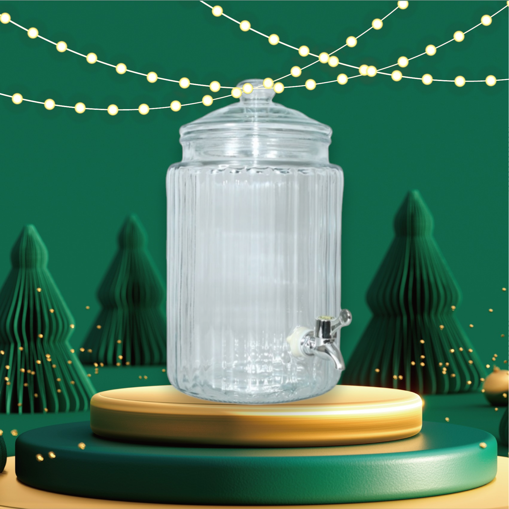 Aqua Beverage Dispenser 5.4L Glass