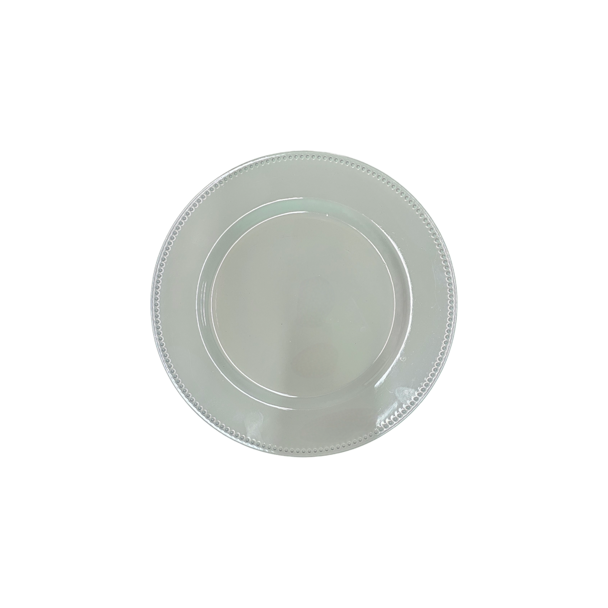 Underplate White Beaded Plastic 33cm