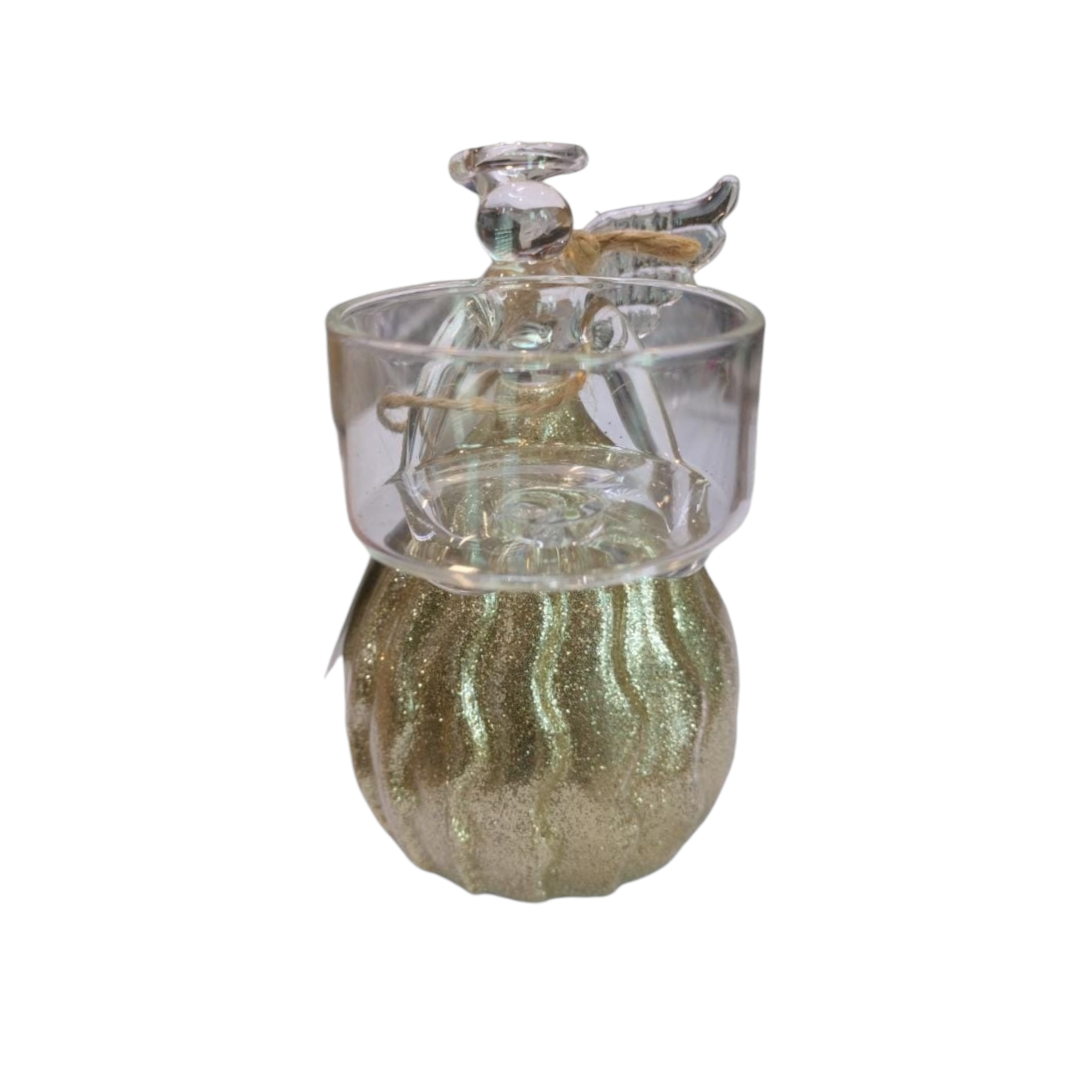 Tealight Candle Holder Gold Angle 12cm