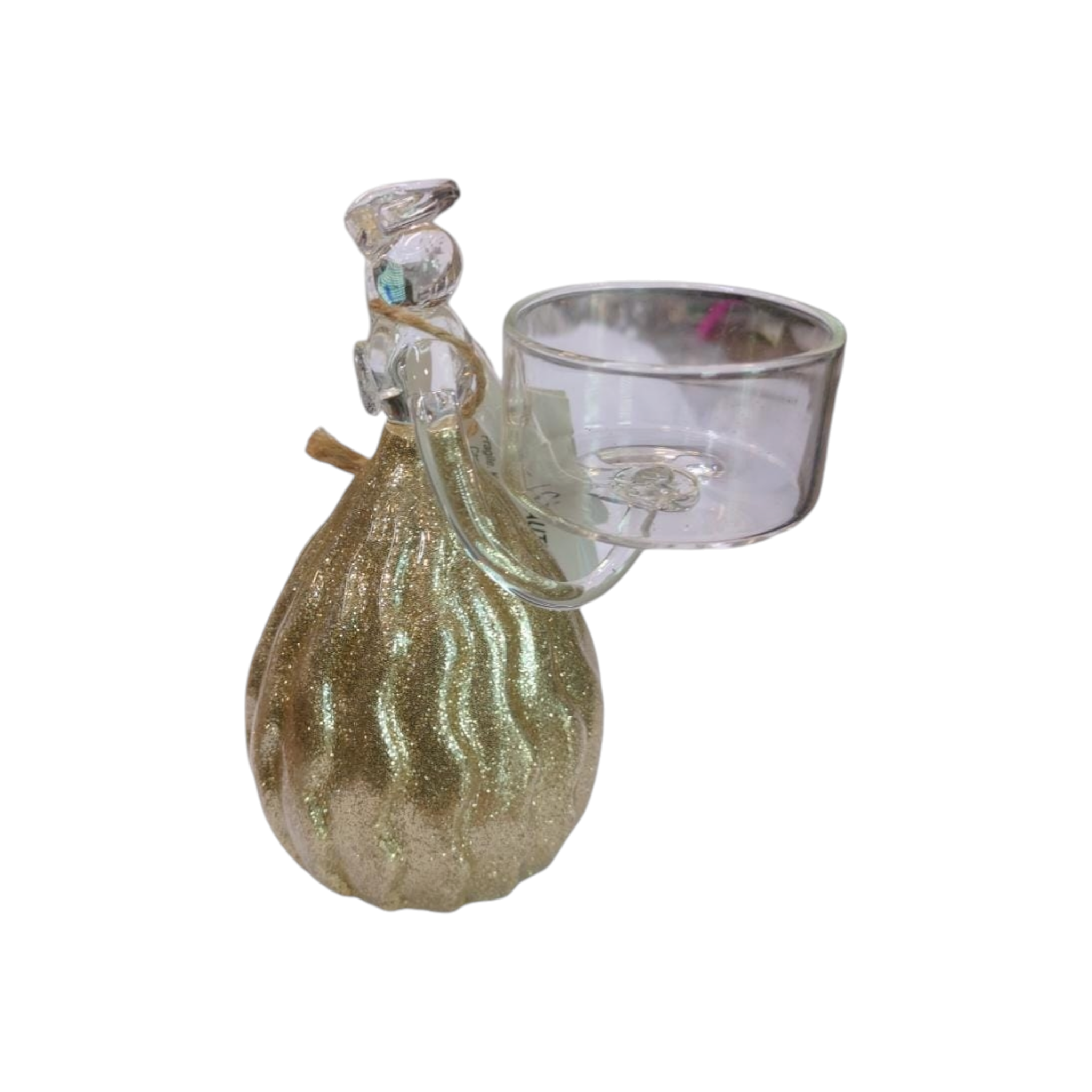 Tealight Candle Holder Gold Angle 12cm